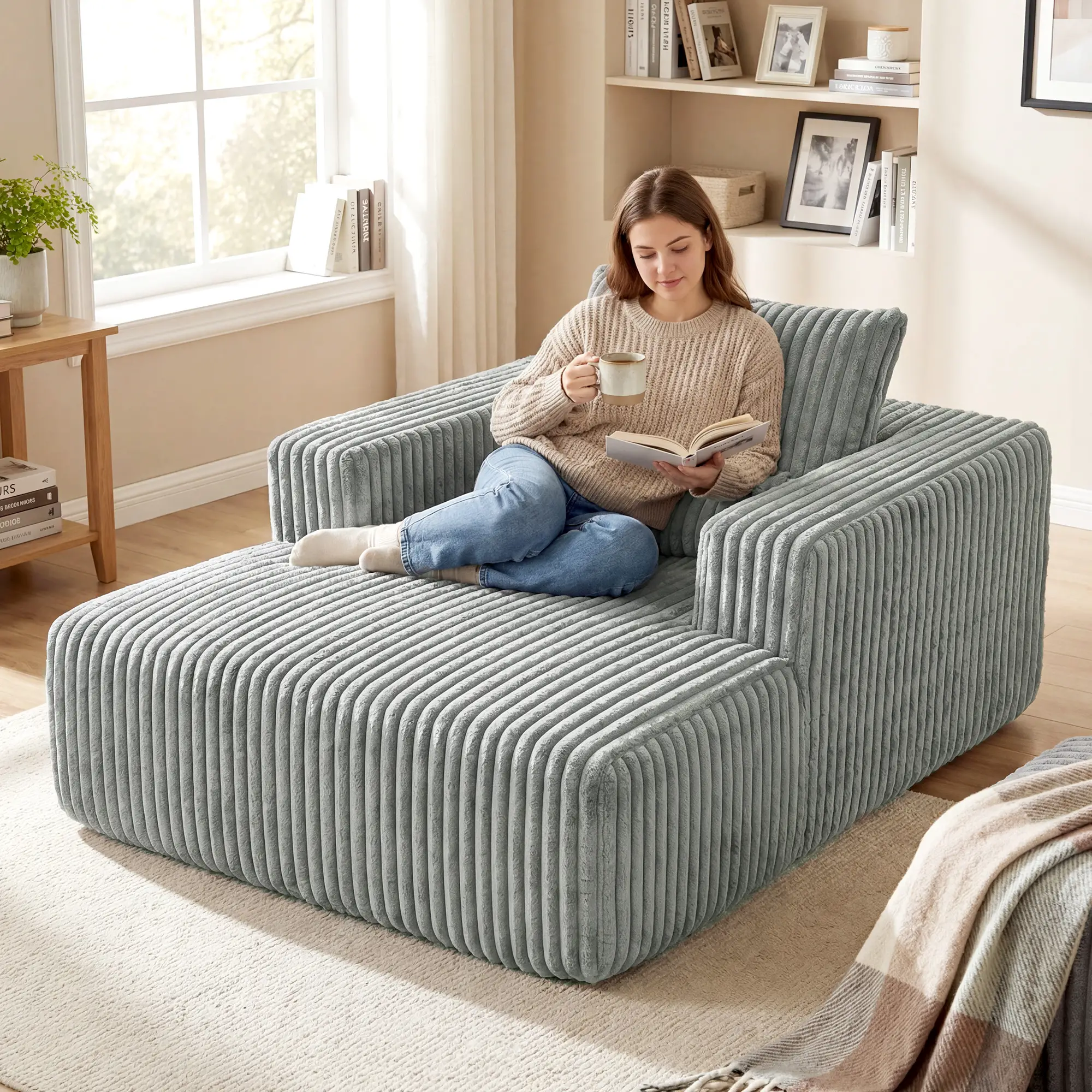 Sofa Bed, Sleeper Chair Bed, Single, Grey - Image 2