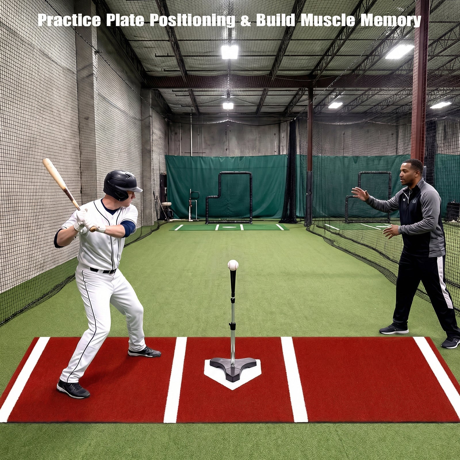 Softball Pitching Mat, 10 x 3 Feet, Training Aid, Red - Image 7