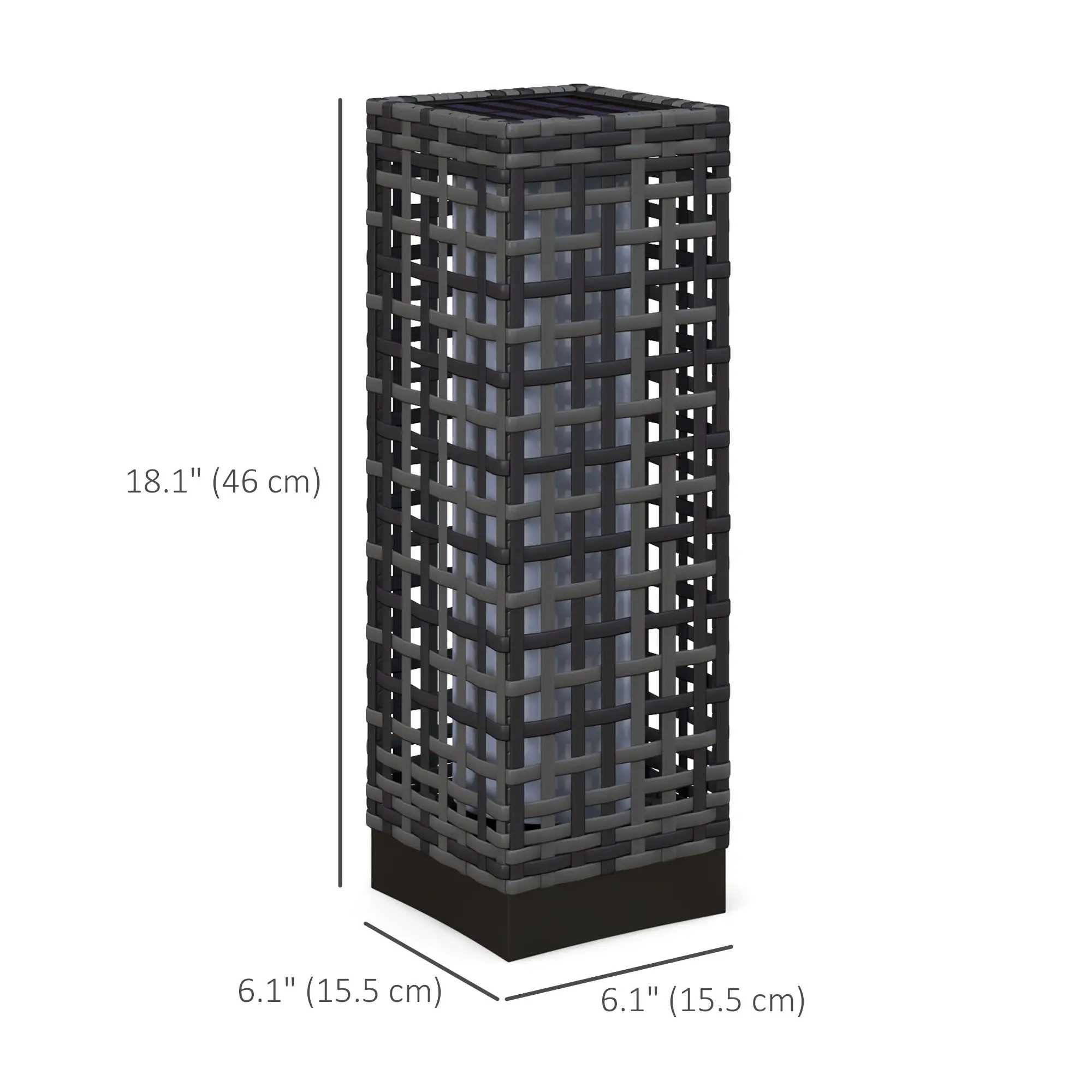 Solar Outdoor Floor Lamp, IP44, Auto LED Lights, Grey - Image 3