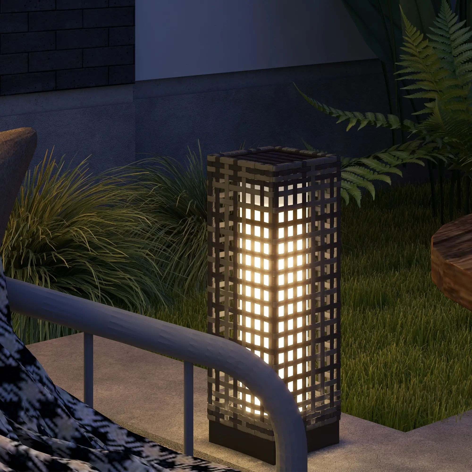 Solar Outdoor Floor Lamp, IP44, Auto LED Lights, Grey - Image 8