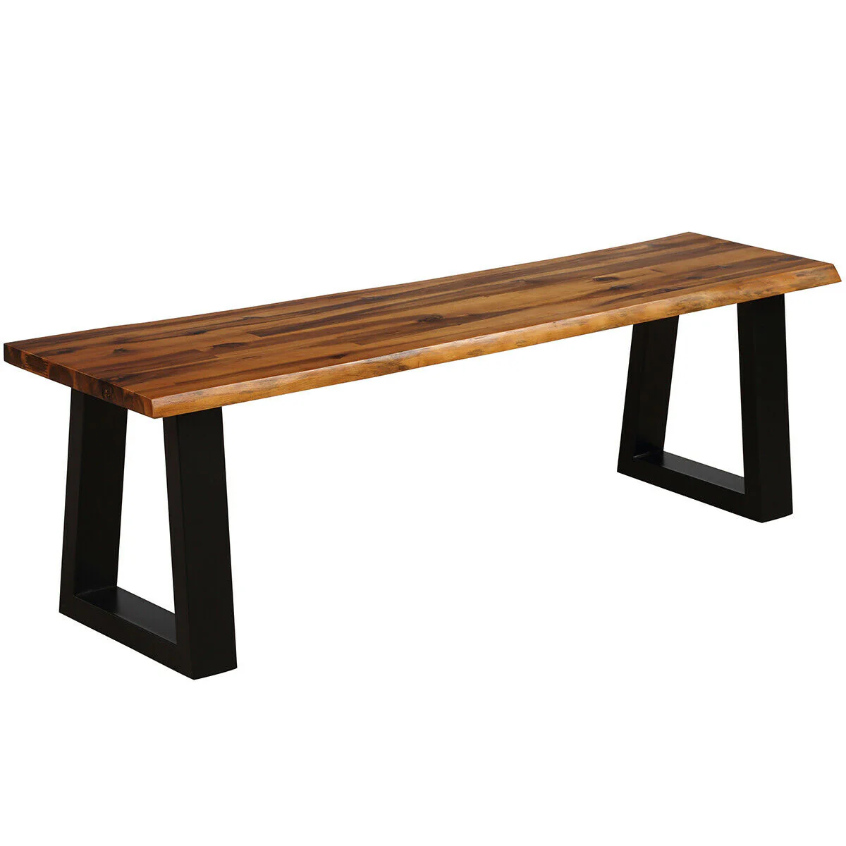 Solid Acacia Wood Patio Bench, Dining Bench Seating Chair