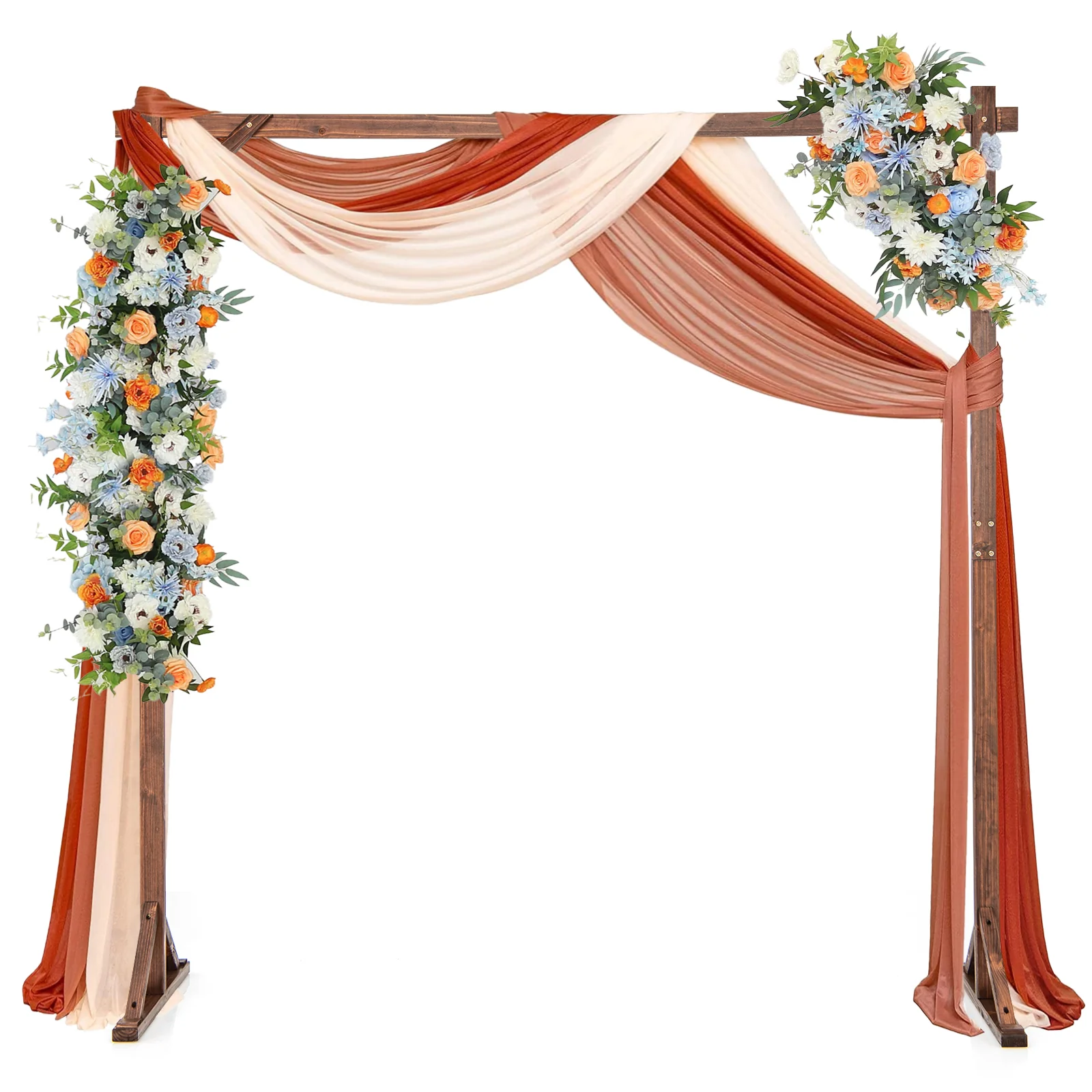 Solid Wood Wedding Arch Arbor, Square Backdrop Stand - Image 4