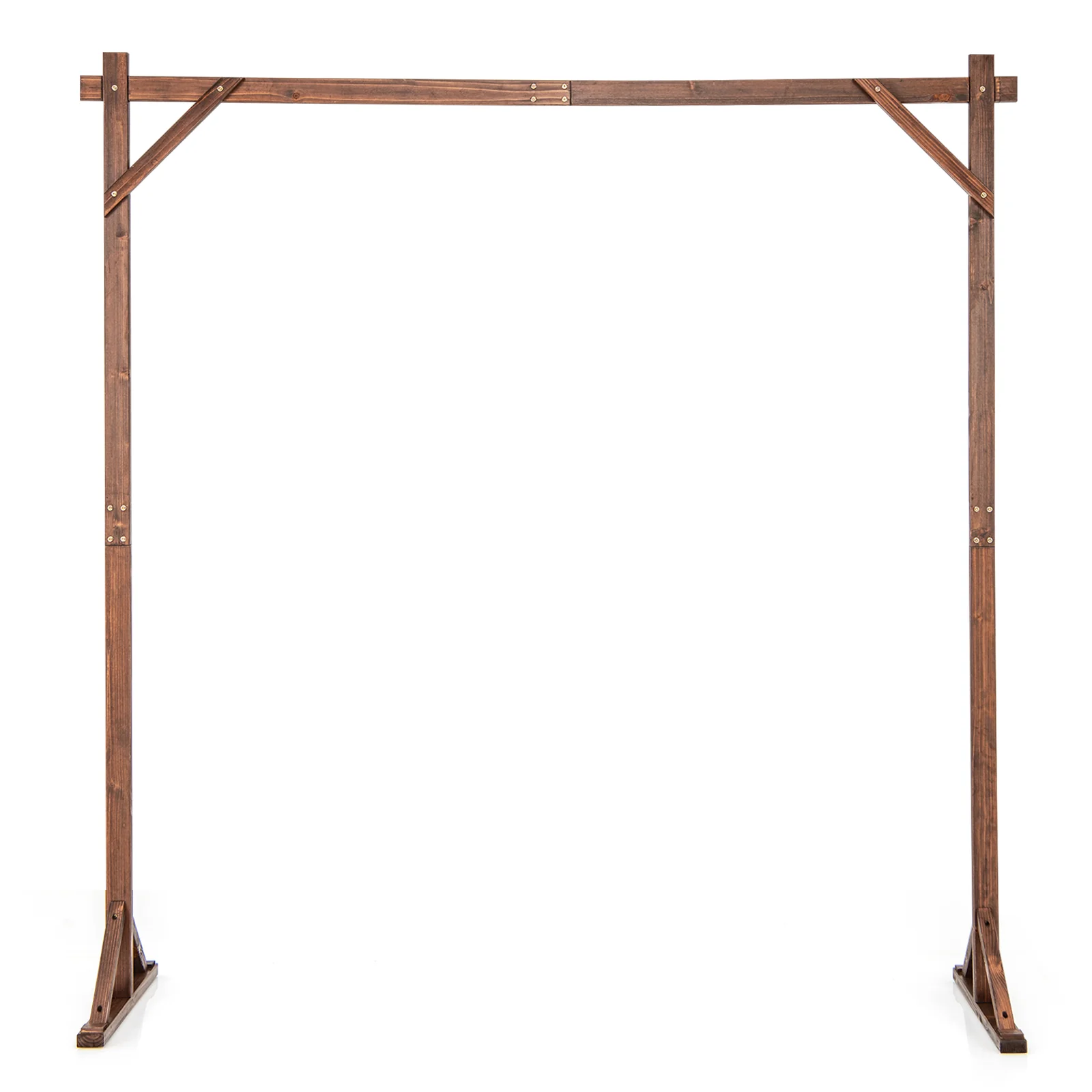 Solid Wood Wedding Arch Arbor, Square Backdrop Stand - Image 5