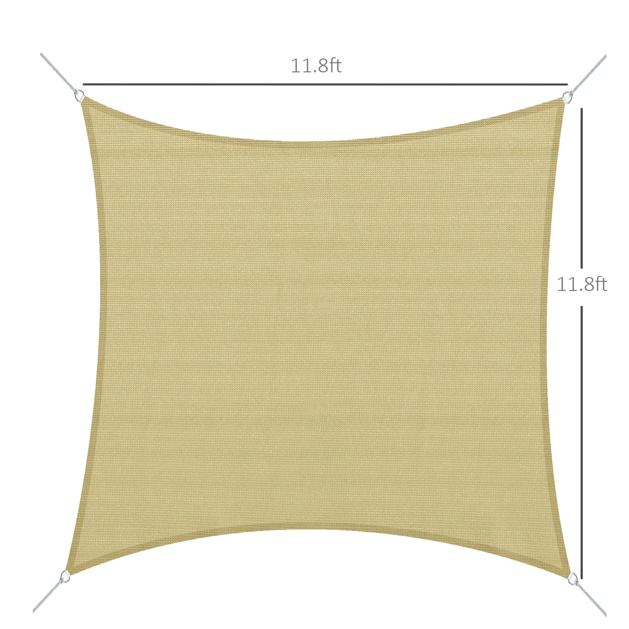 Square 12’ Sun Sail Shade, UV Protector, Outdoor Patio Cover - Image 3