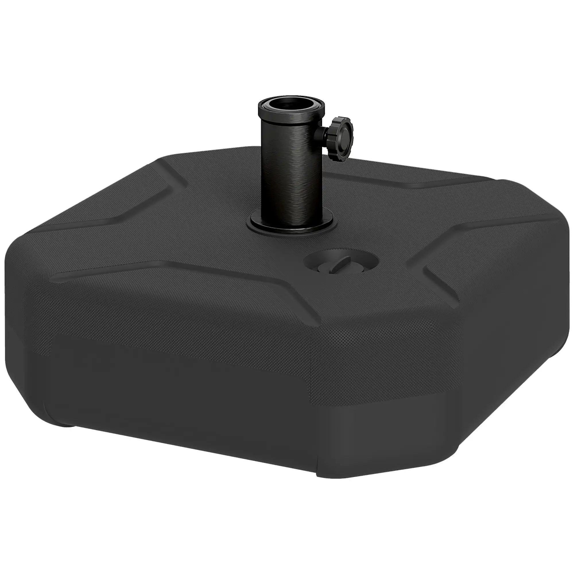 Square Patio Umbrella Base, 17.7" L x 17.7" W x 9.8" H, Black - Image 11