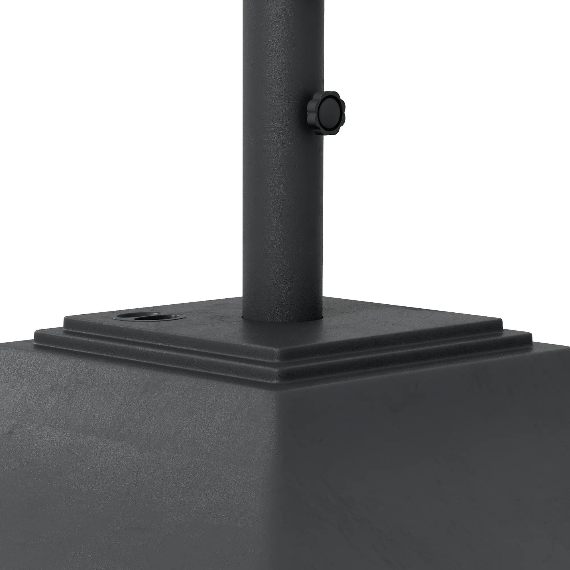 Square Umbrella Base With Wheels, 99 Lbs Water Or 132 Lbs Sand Filled, Black - Image 10