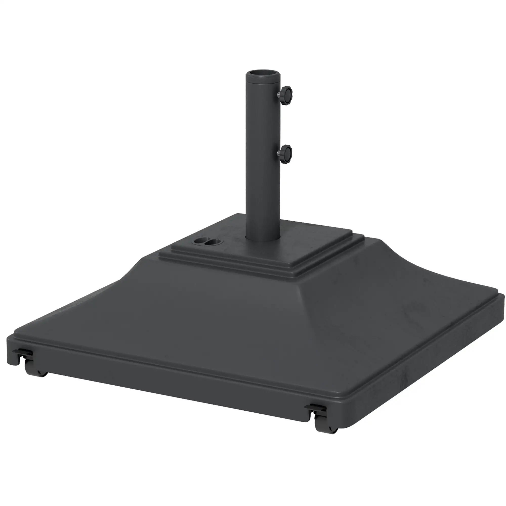 Square Umbrella Base With Wheels, 99 Lbs Water Or 132 Lbs Sand Filled, Black - Image 11