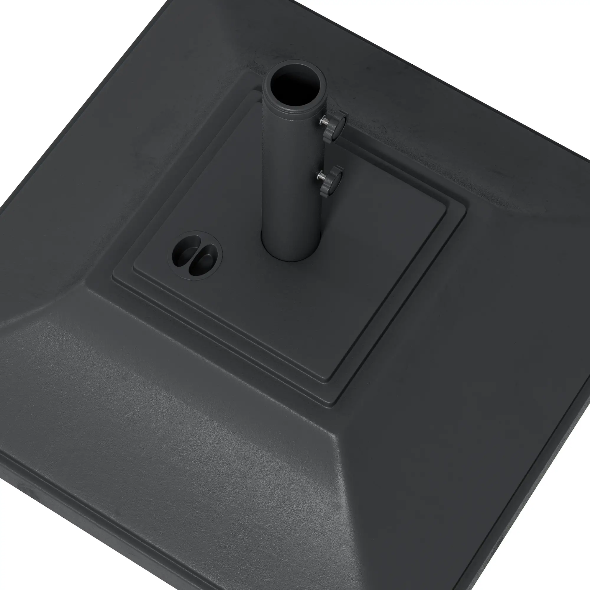 Square Umbrella Base With Wheels, 99 Lbs Water Or 132 Lbs Sand Filled, Black - Image 9
