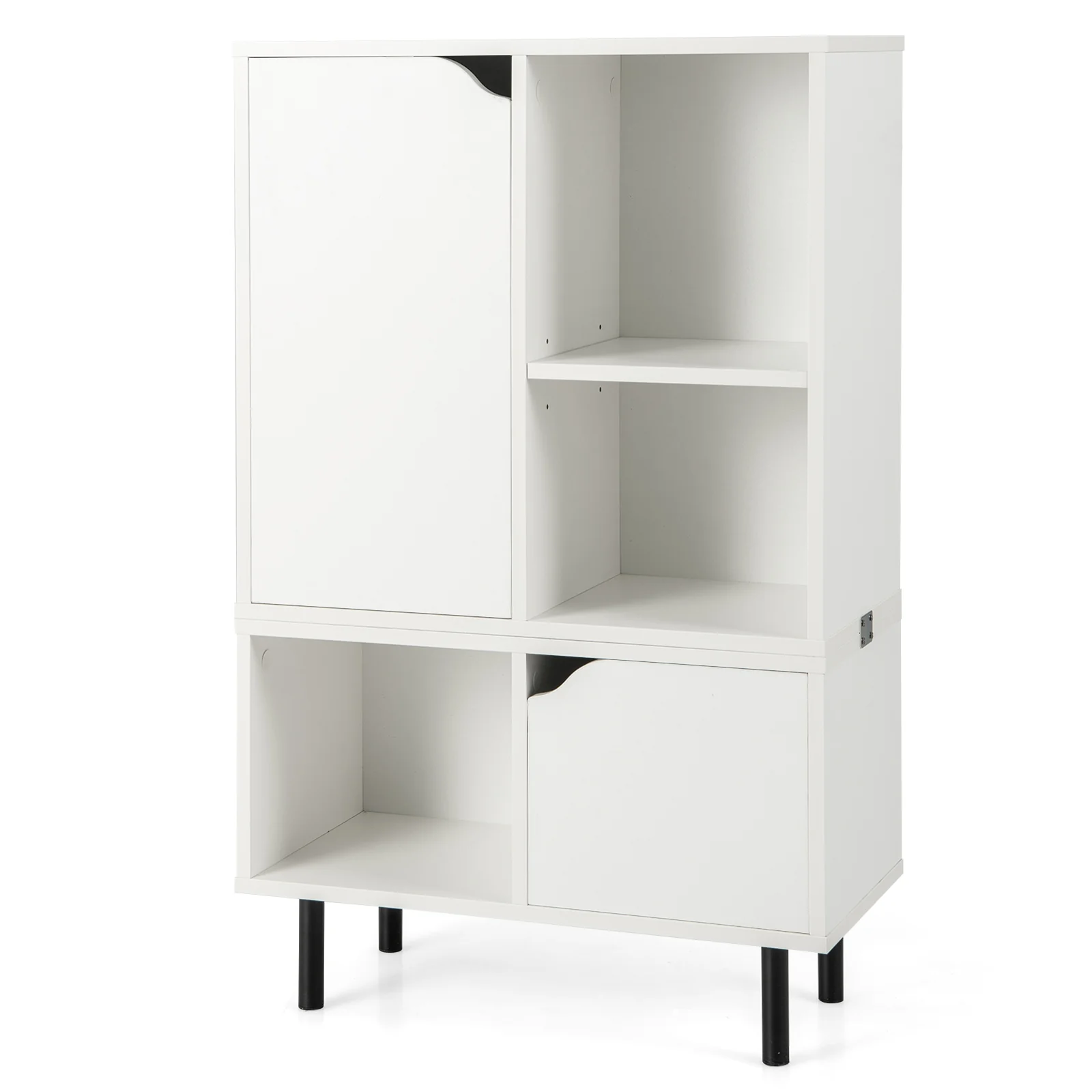 Stackable Bookcase, Adjustable Shelf, White - Image 4