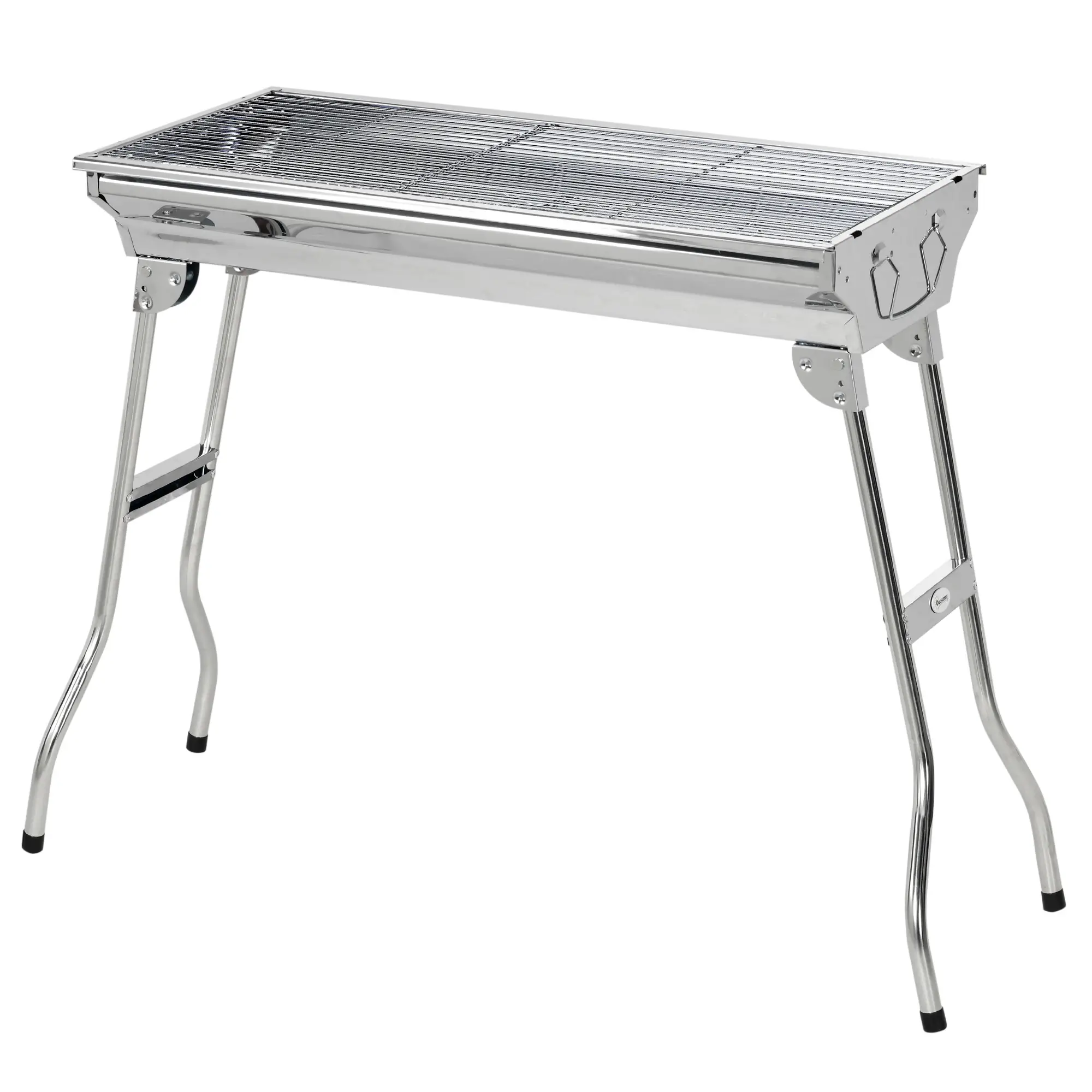 Stainless Steel Charcoal BBQ Grill, Portable With Handles