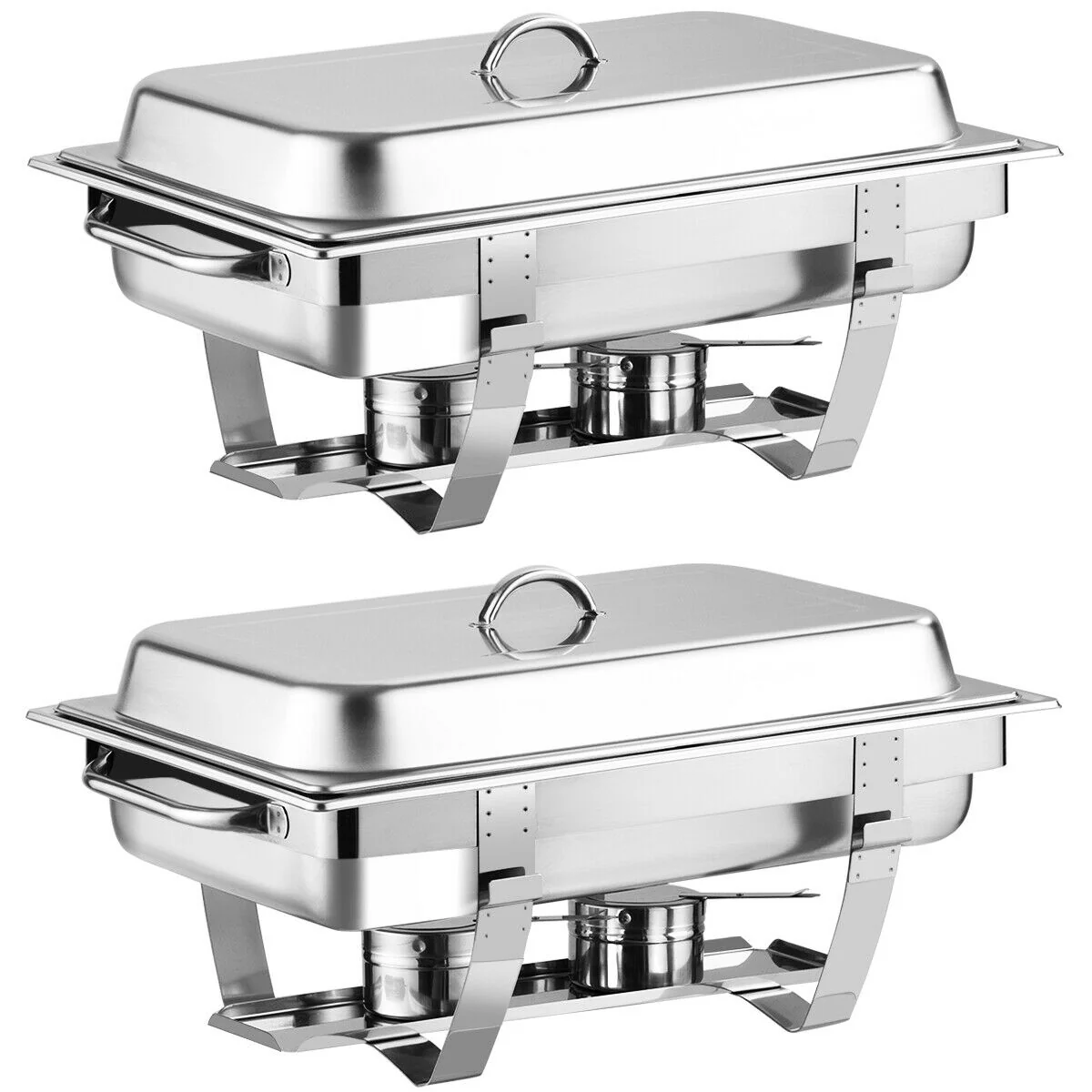 Stainless Steel Full-Size Chafing Dish, 2 Packs, Silver - Image 4