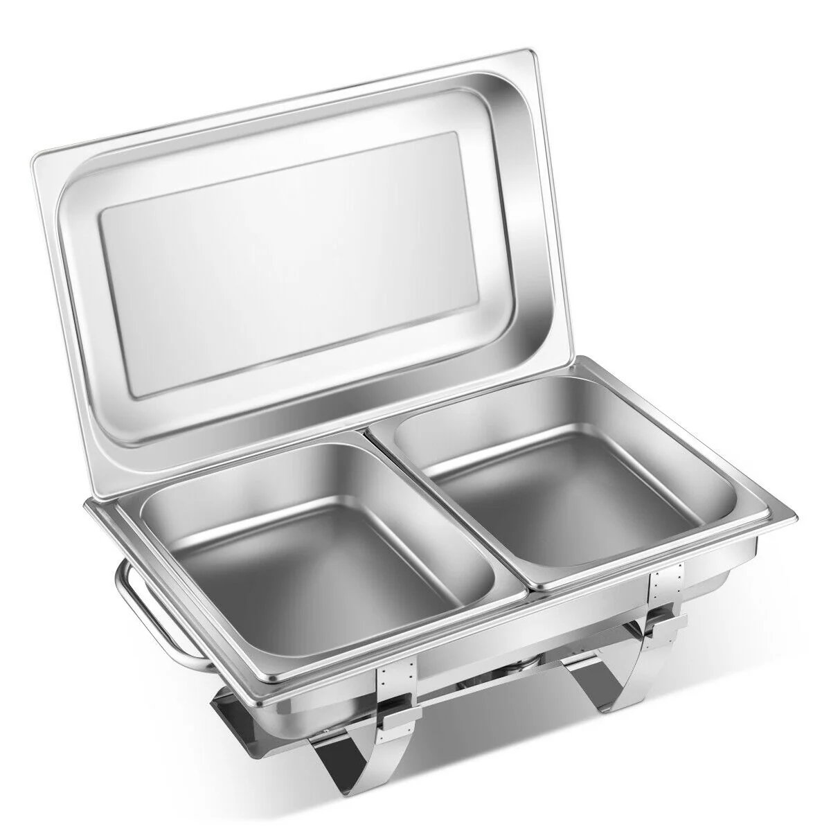 Stainless Steel Full-Size Chafing Dish, 2 Packs, Silver - Image 7