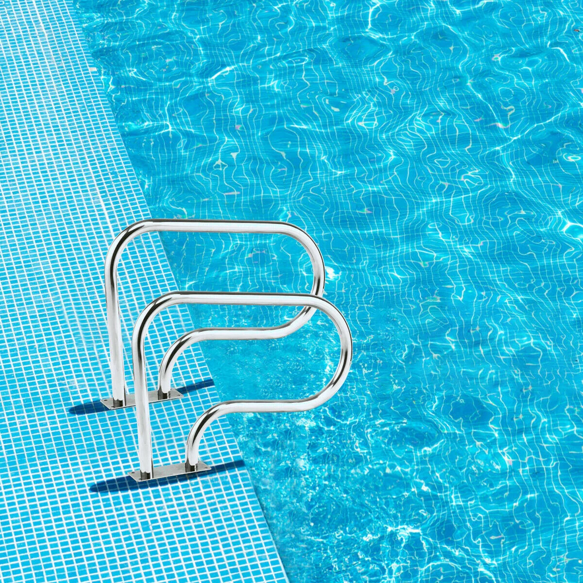 Stainless Steel Swimming Pool Hand Rail, Silver - Image 7