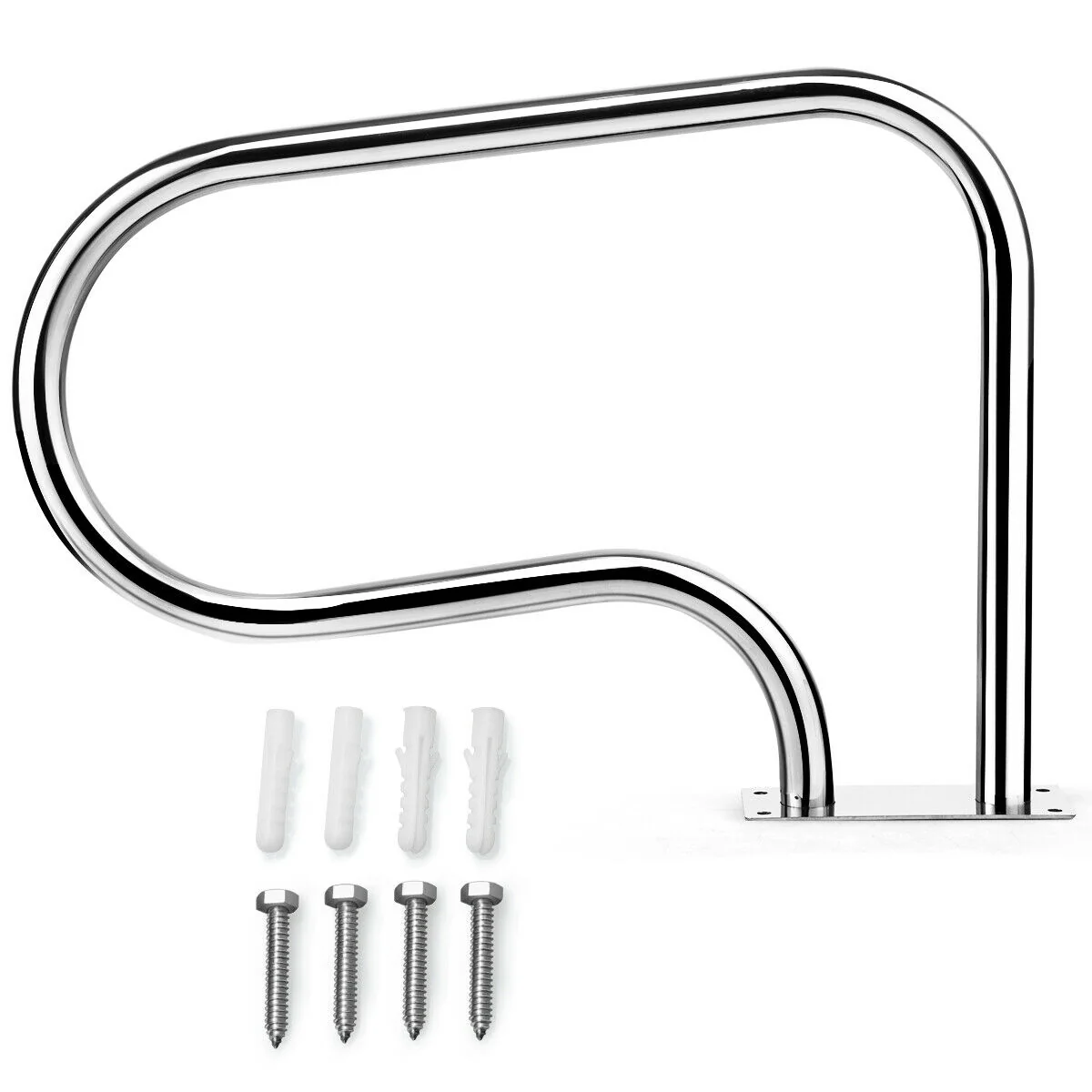 Stainless Steel Swimming Pool Hand Rail, Silver - Image 9