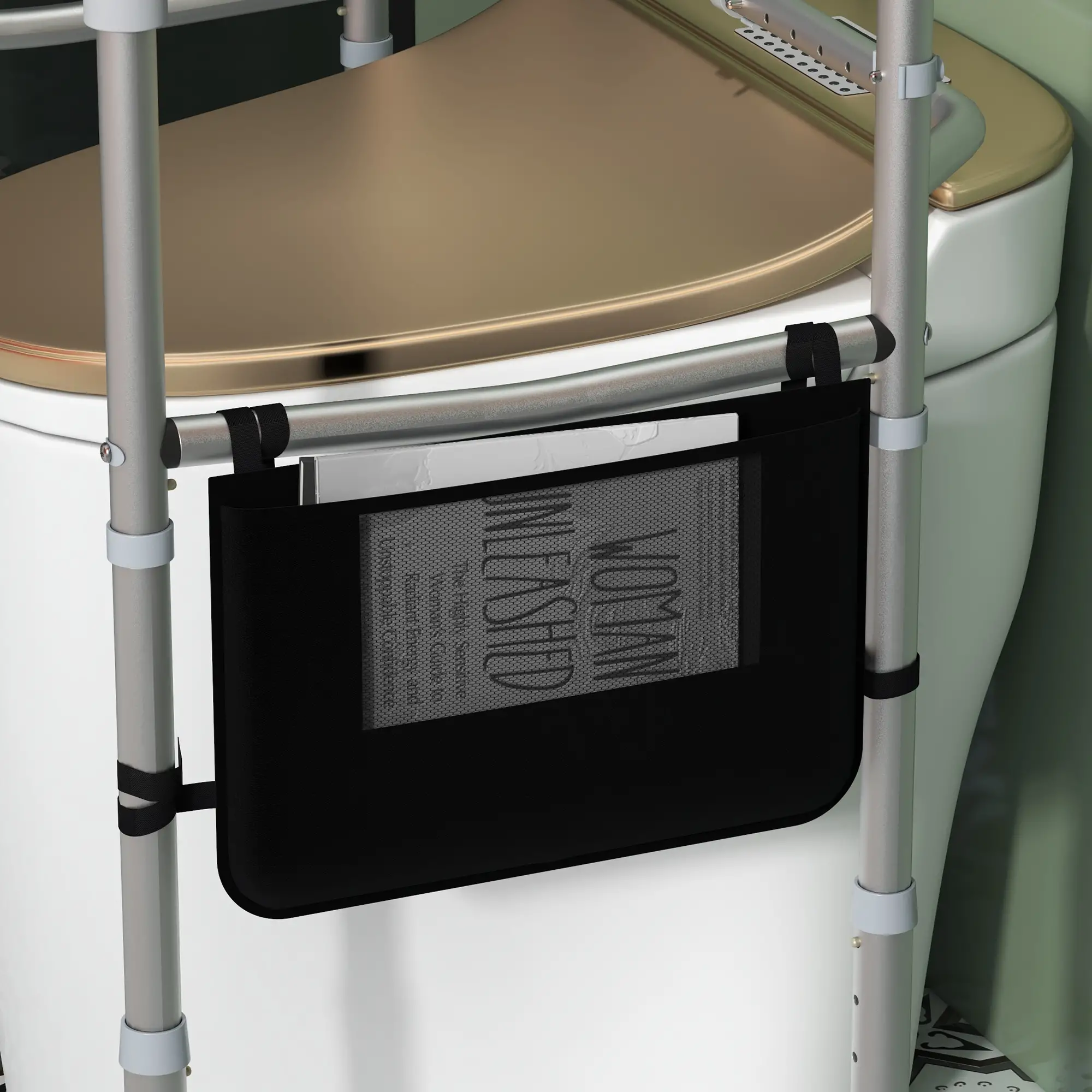 Stand Alone Toilet Safety Frame, Adjustable Height Width, 300lb Grab Bar, Padded Handles - Image 10