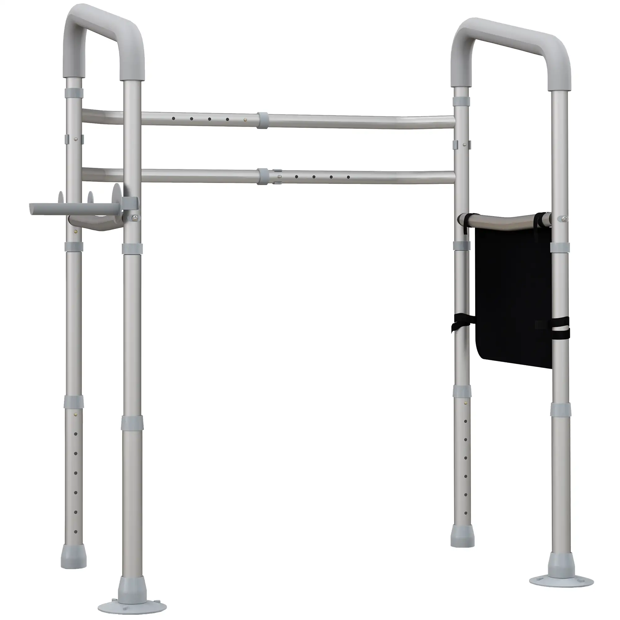 Stand Alone Toilet Safety Frame, Adjustable Height Width, 300lb Grab Bar, Padded Handles - Image 11