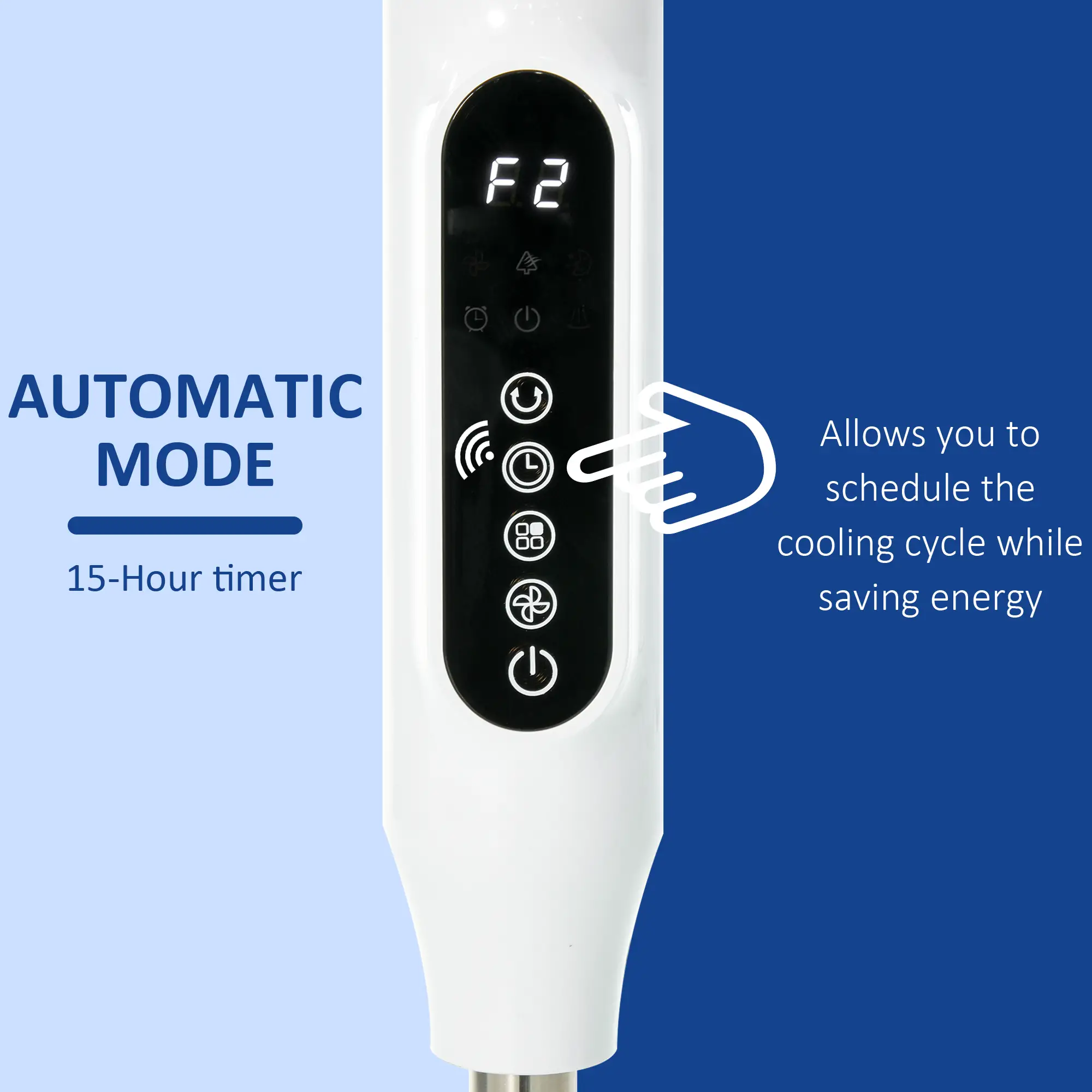 Standing Floor Fan with Remote, Tall Pedestal Fan, White - Image 7