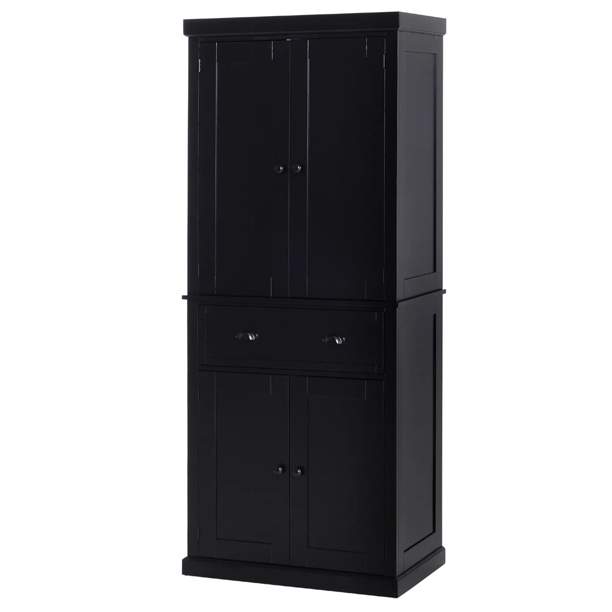 Standing Kitchen Cabinet, 2 Drawers, MDF Board, Black - Image 11