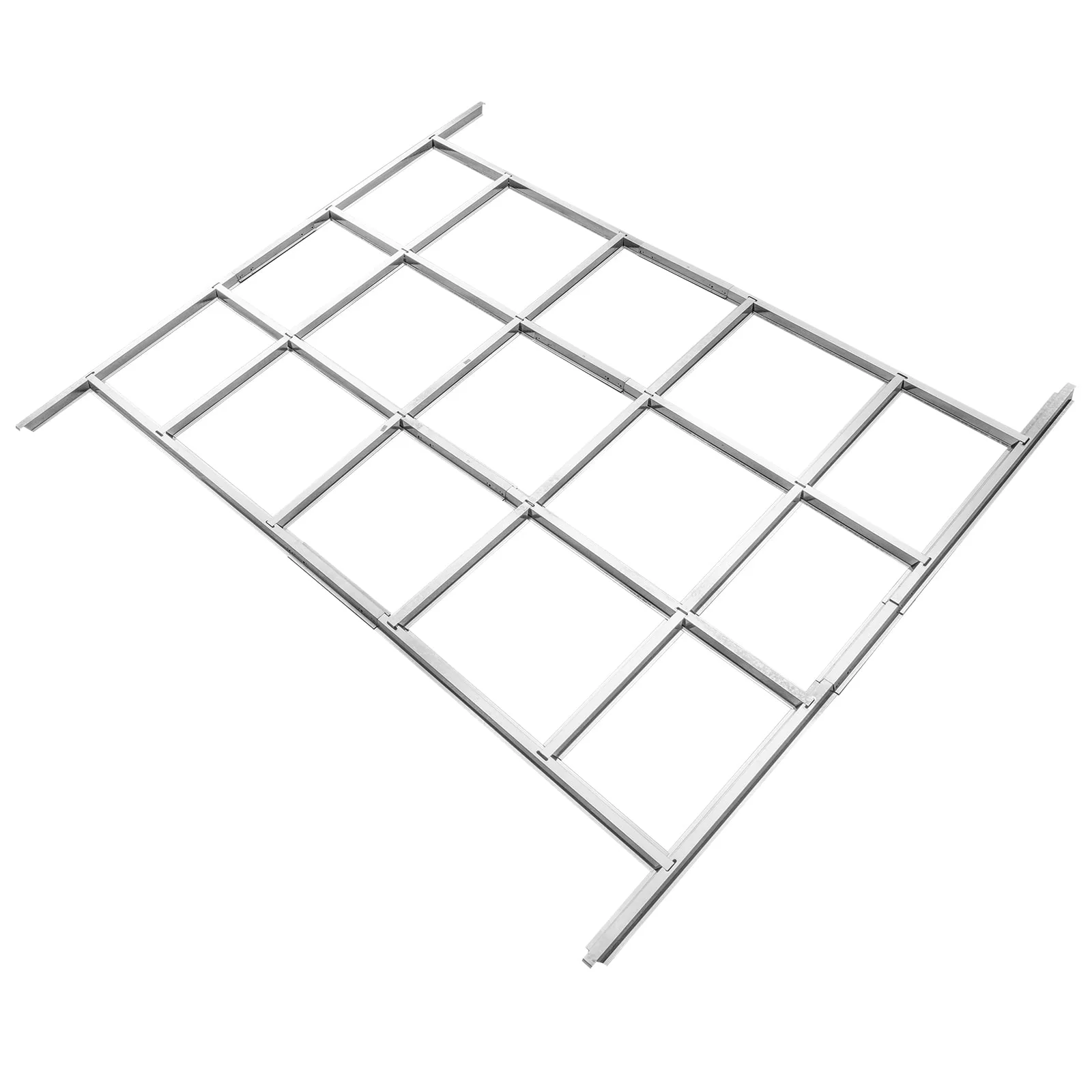 Steel Floor Base Rust-resistant Foundation Kit for Shed-M, Silver