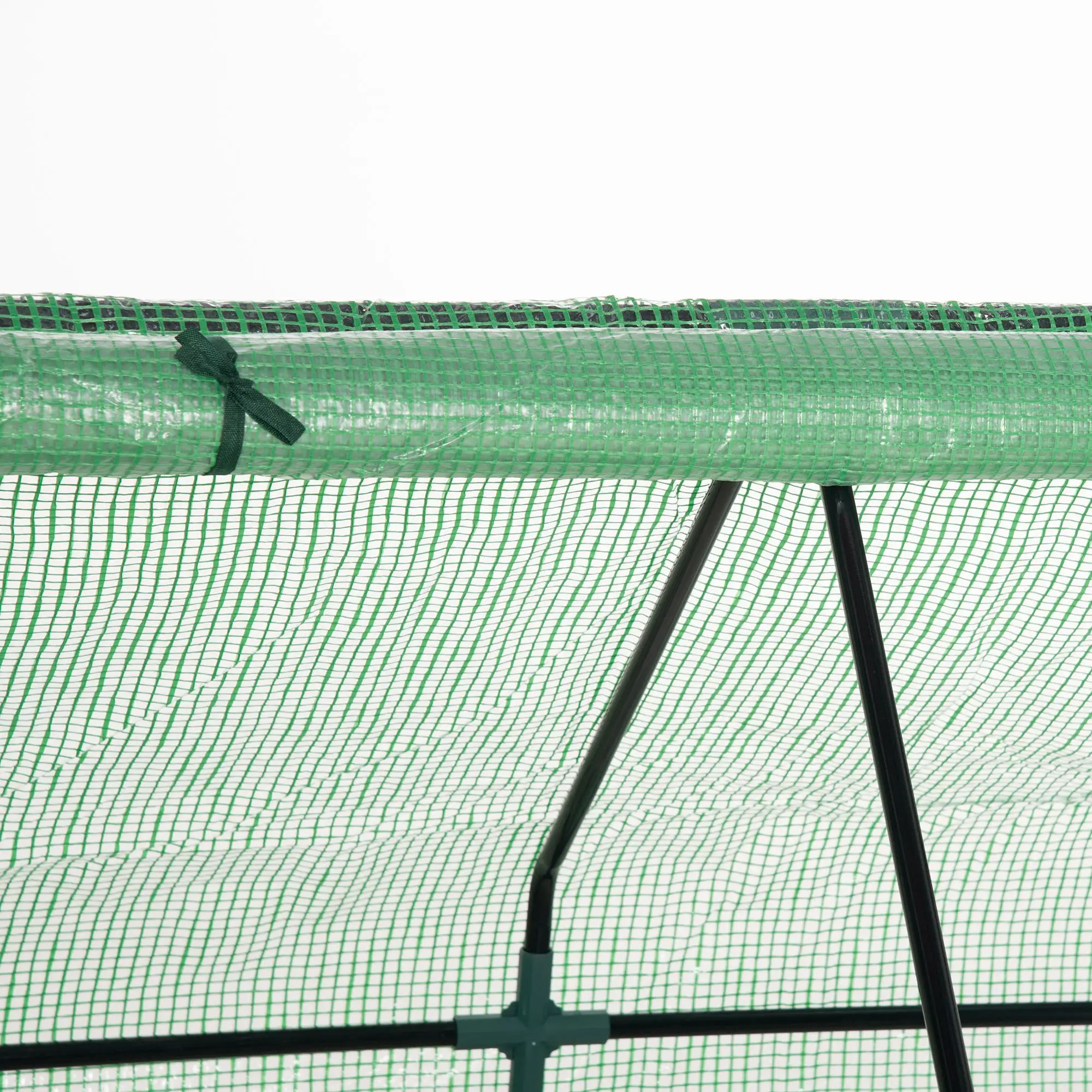 Steel Outdoor Raised Garden Bed with Greenhouse, Cover, 50"x37.4"x36.2", Green - Image 12