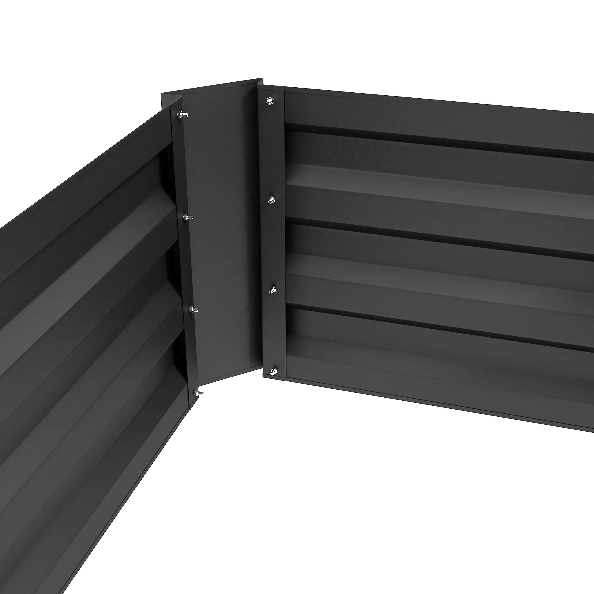 Steel Raised Garden Bed, Elevated Planter Box, 39"x20"x12", Black - Image 9