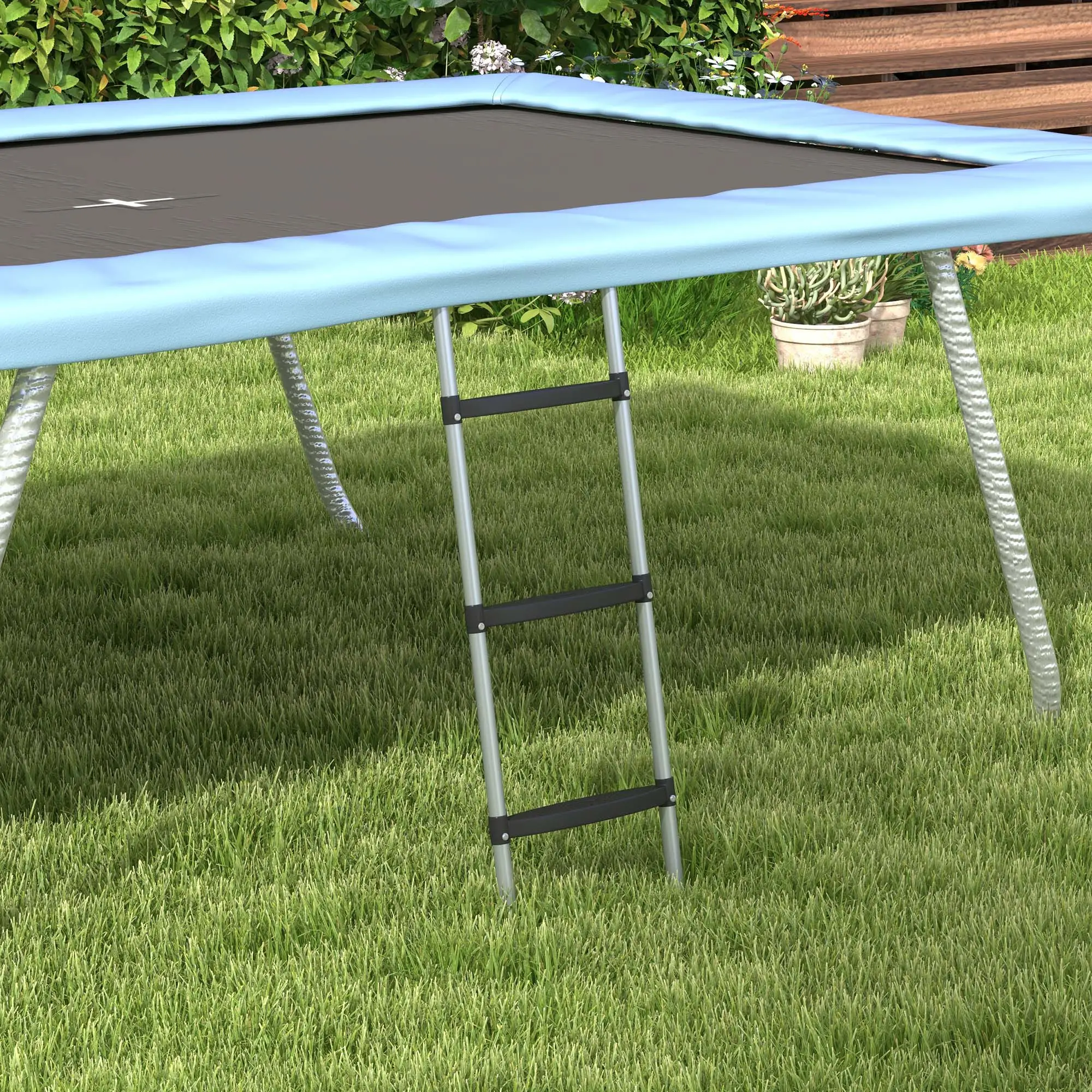 Steel Trampoline Ladder, 2/3 Steps, 38 Inch Length - Image 2