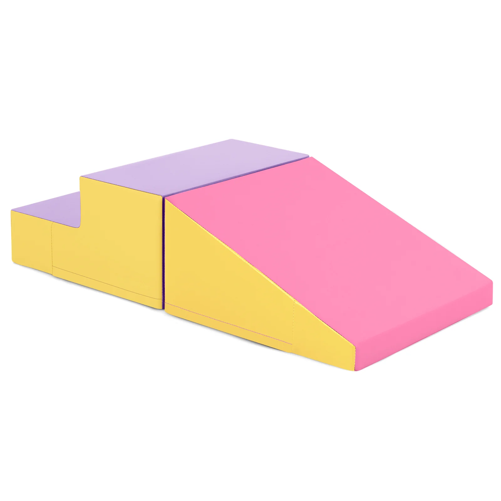 Step And Slide Climber, 2-Piece Soft Play Set, Foam Blocks, Yellow - Image 7