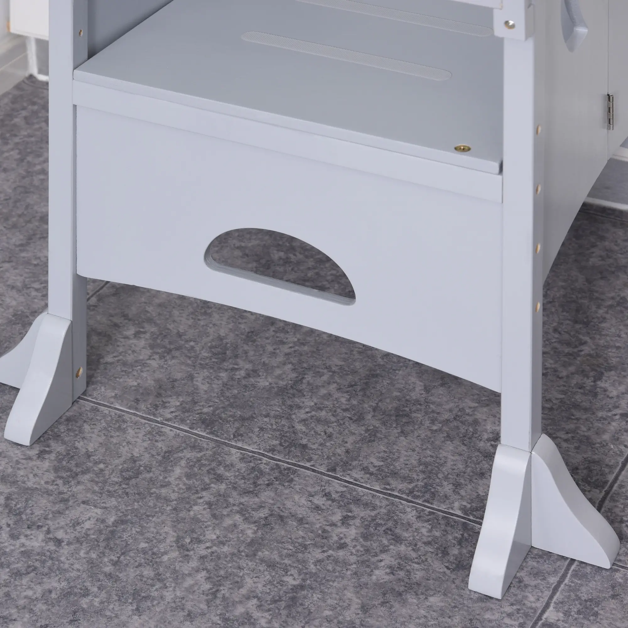 Step Stool with Safety Rail, Support Handles, Kitchen Counter Helper - Image 9