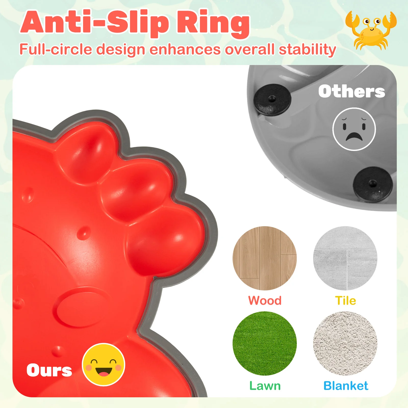 Stepping Stones for Kids 9 Pieces Non-Slip Toddler Stepping Stones Balance Sensory Toys, Multicolor - Image 7
