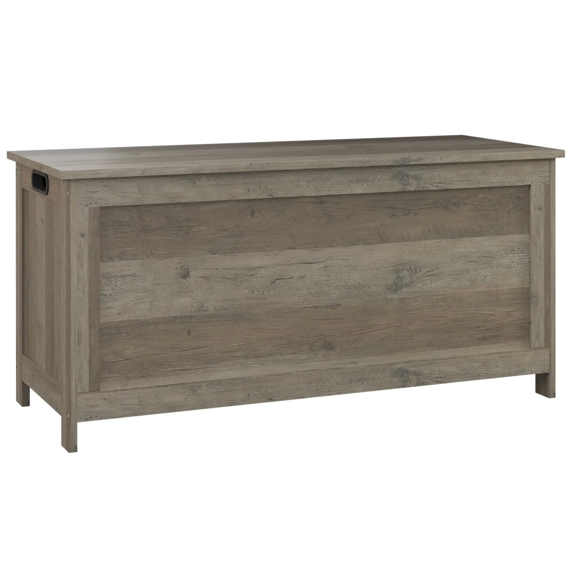 Storage Trunk, Entryway Bench with Side Handles, Distressed, Grey - Image 11