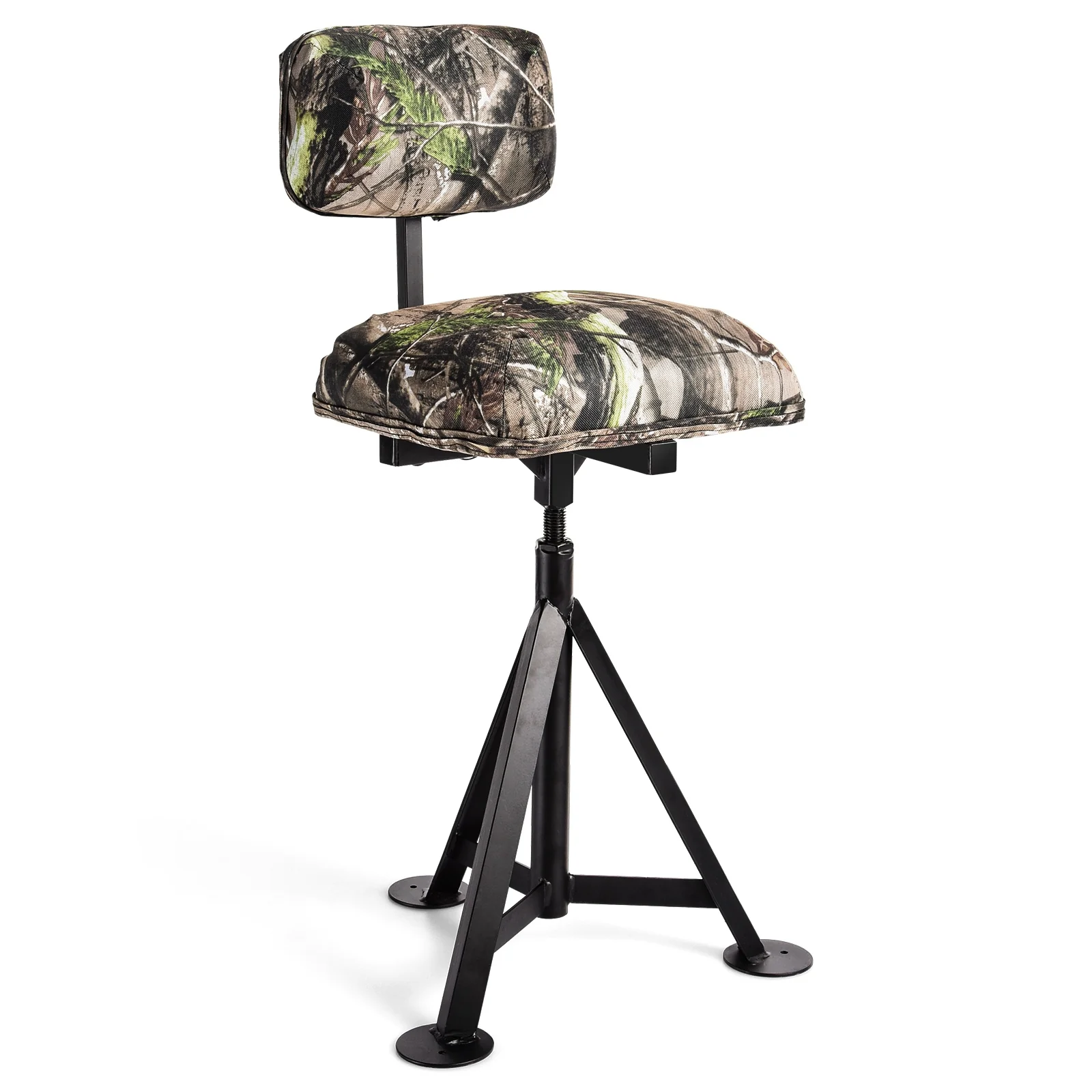 Swivel Hunting Chair Tripod Blind Stool with Detachable Backrest , Multicolor - Image 4