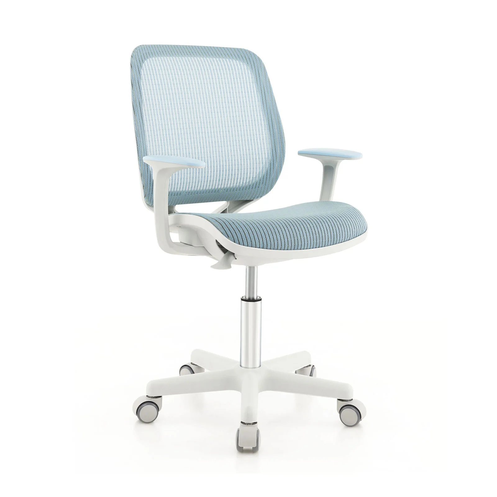 Swivel Mesh Children Computer Chair, Adjustable Height, Blue