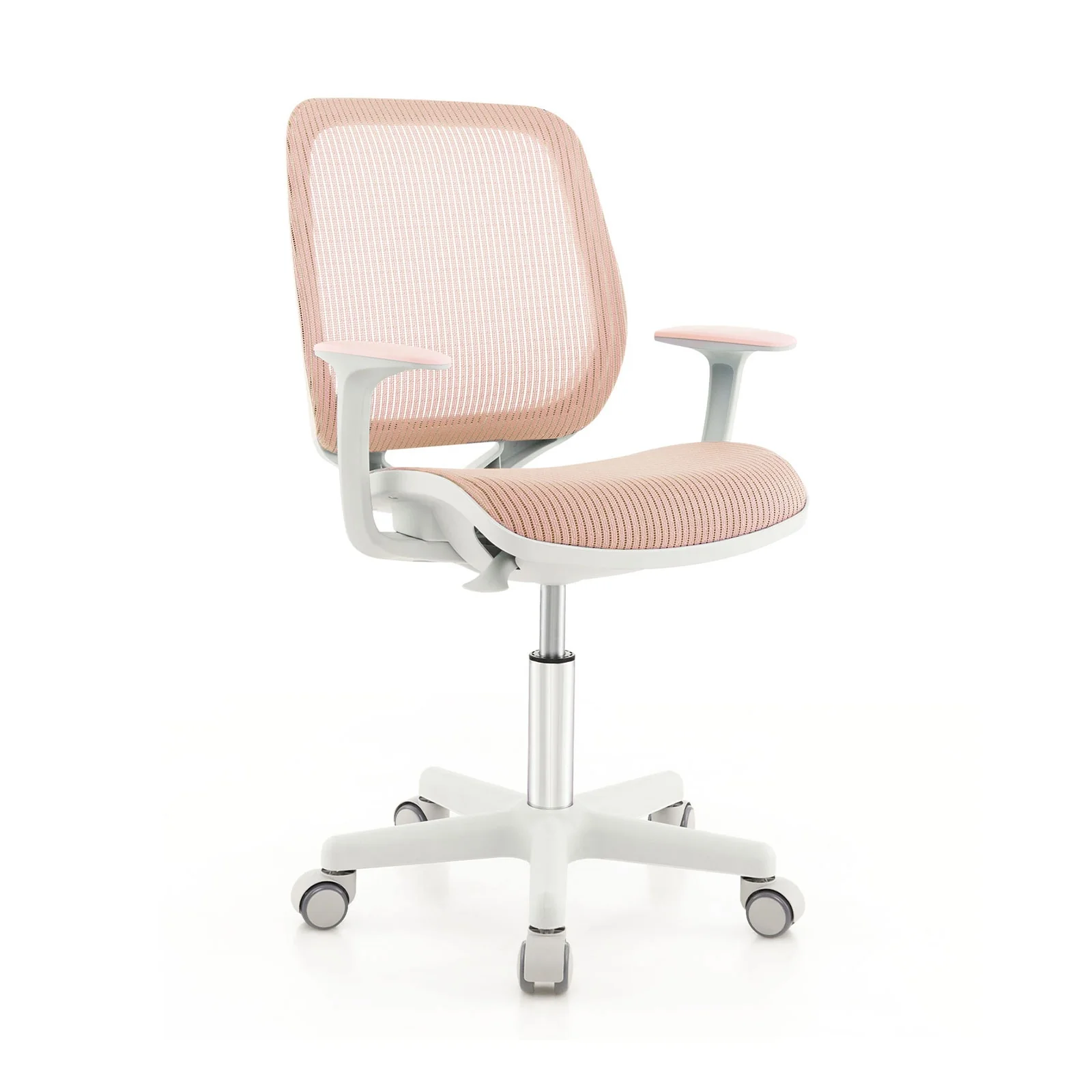 Swivel Mesh Children Computer Chair, Adjustable Height, Pink - Image 4