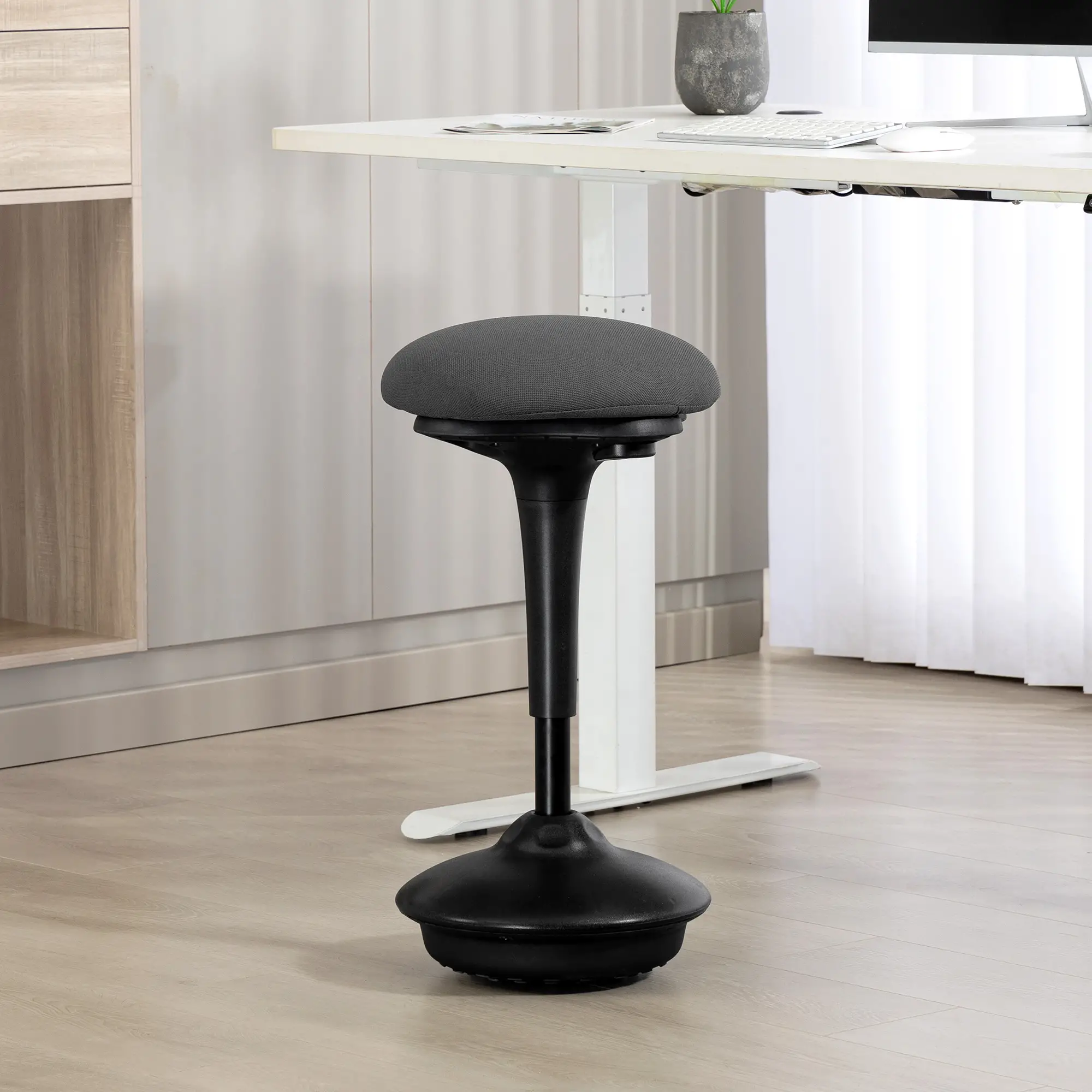 Swivel Standing Desk Chair, Backless Wobble Stool, Adjustable Ergonomic Stool - Image 2