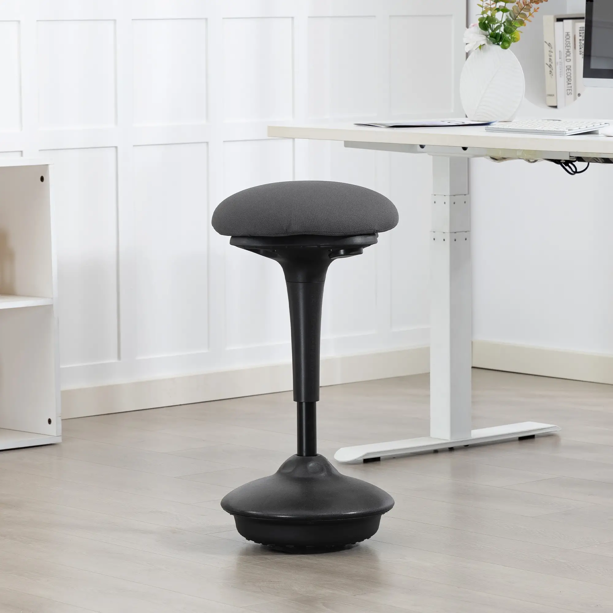 Swivel Standing Desk Chair, Backless Wobble Stool, Adjustable Ergonomic Stool - Image 8