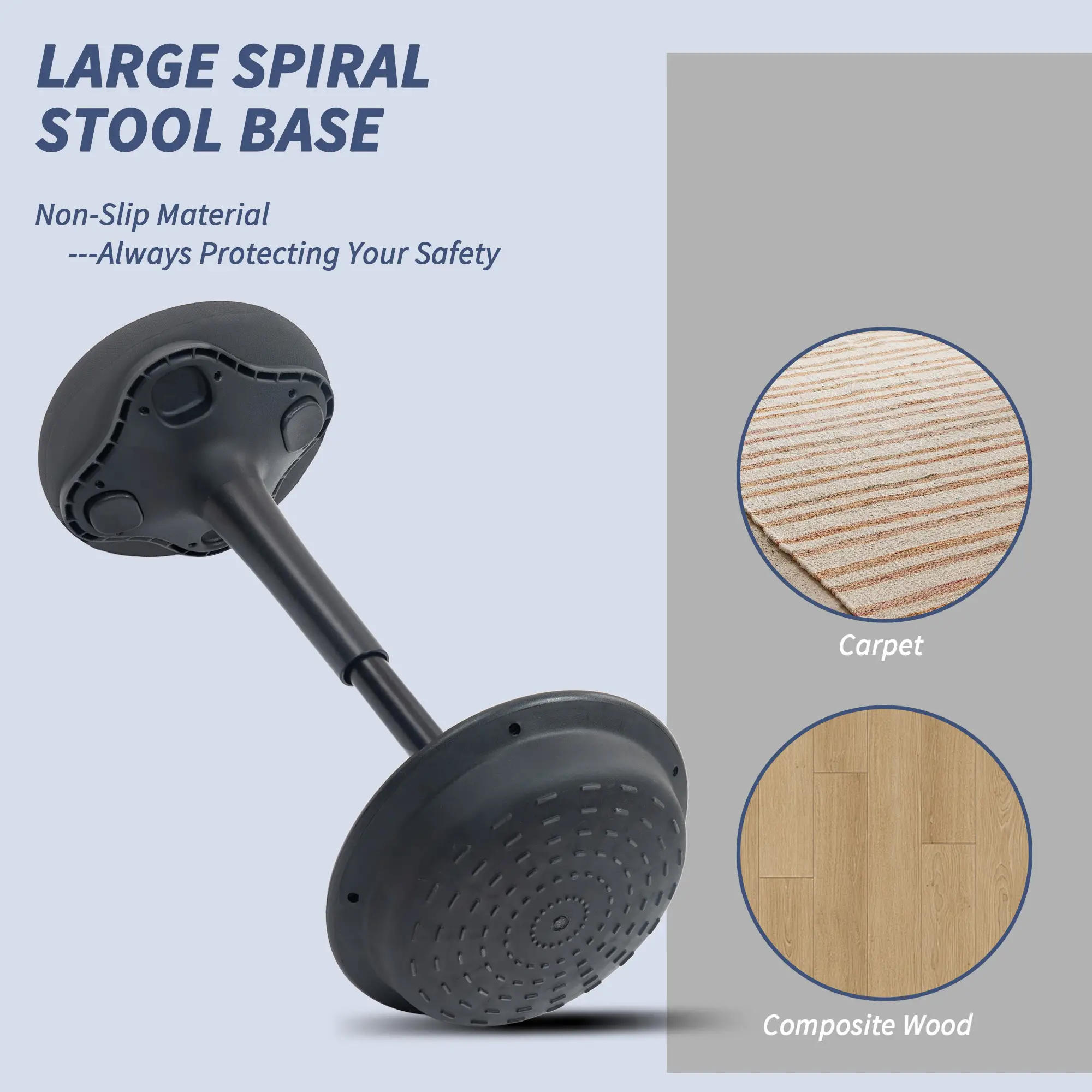 Swivel Standing Desk Chair, Backless Wobble Stool, Adjustable Ergonomic Stool - Image 9