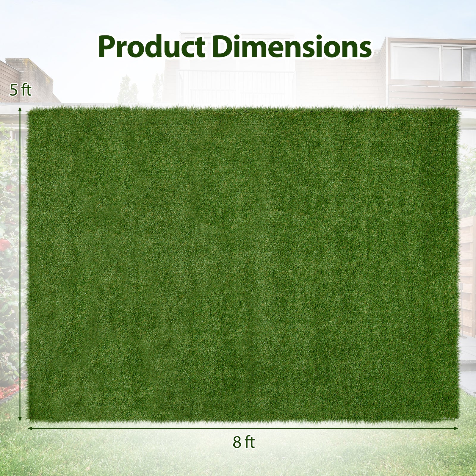 Synthetic Turf Mat With Drainage Holes, M, Green - Image 6