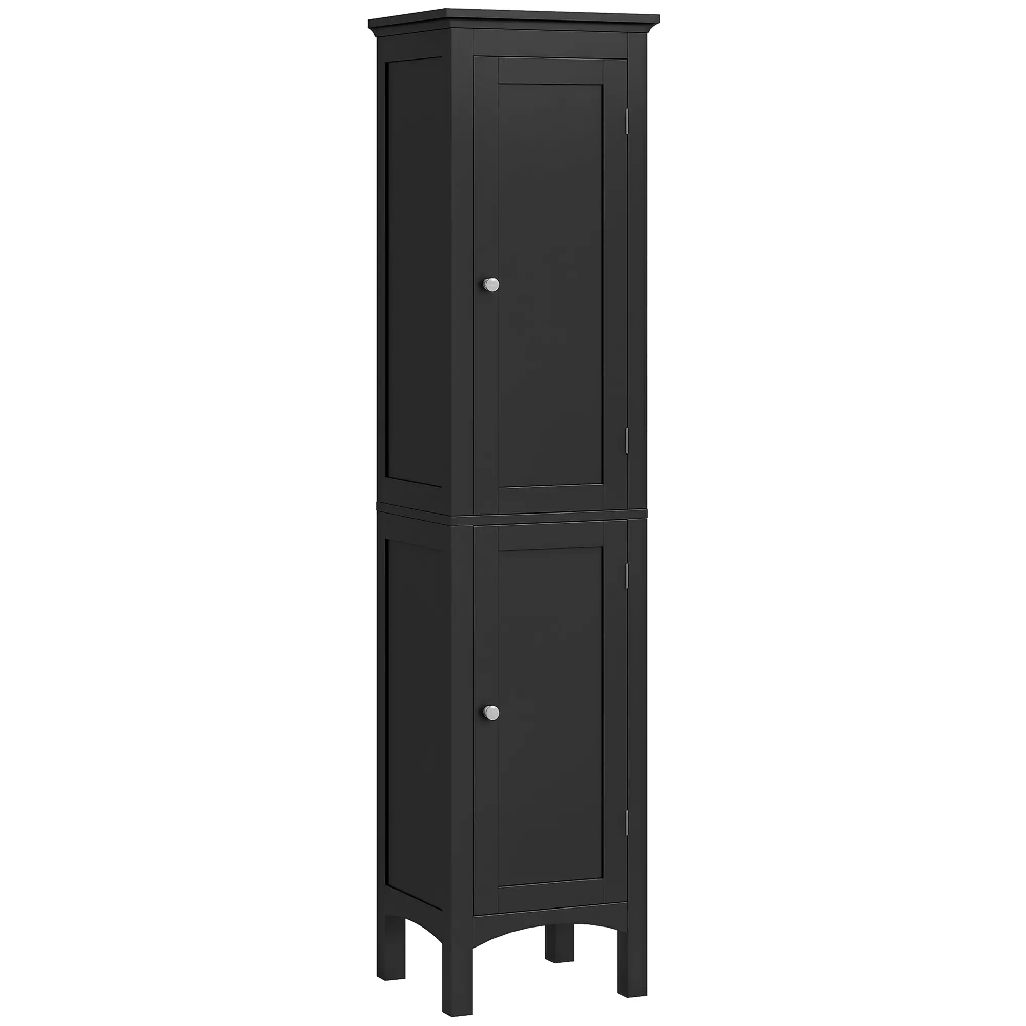 Tall Bathroom Cabinet, Freestanding Storage Organizer, 15" x 13" x 63", Black - Image 11