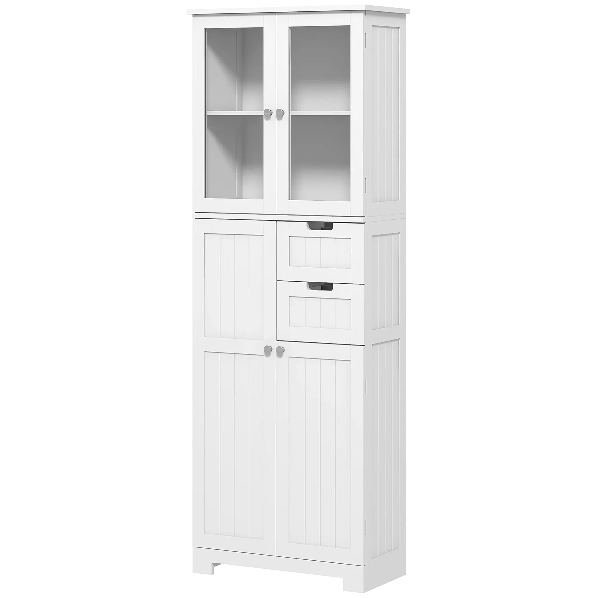 Tall Bathroom Storage Cabinet, Adjustable Shelves, White