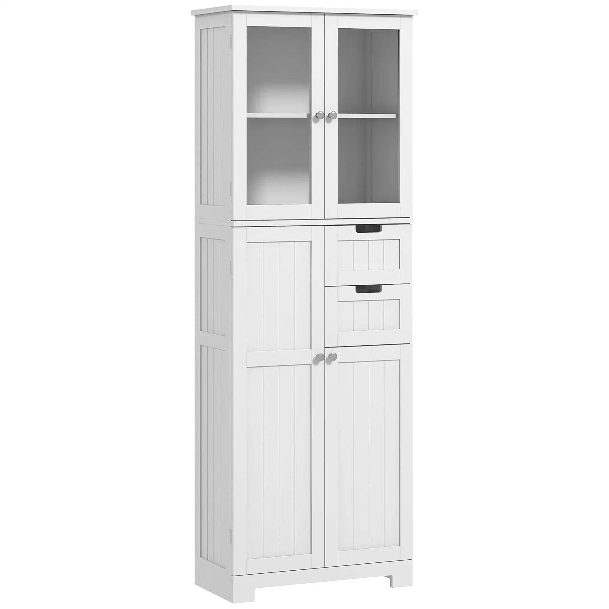 Tall Bathroom Storage Cabinet, Adjustable Shelves, White - Image 11