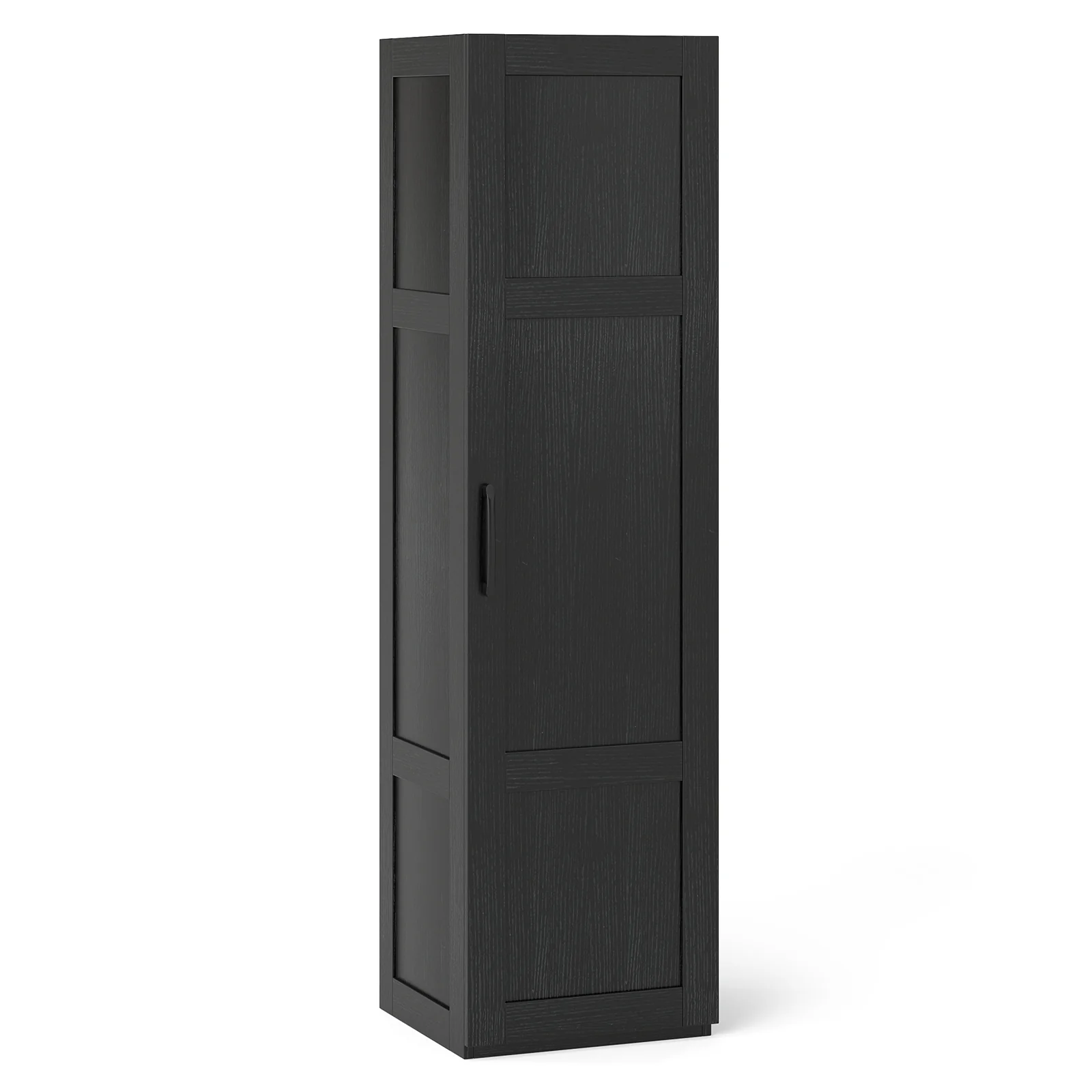 Tall Storage Cabinet, 4 Shelves, Bathroom Living Room, Black - Image 4