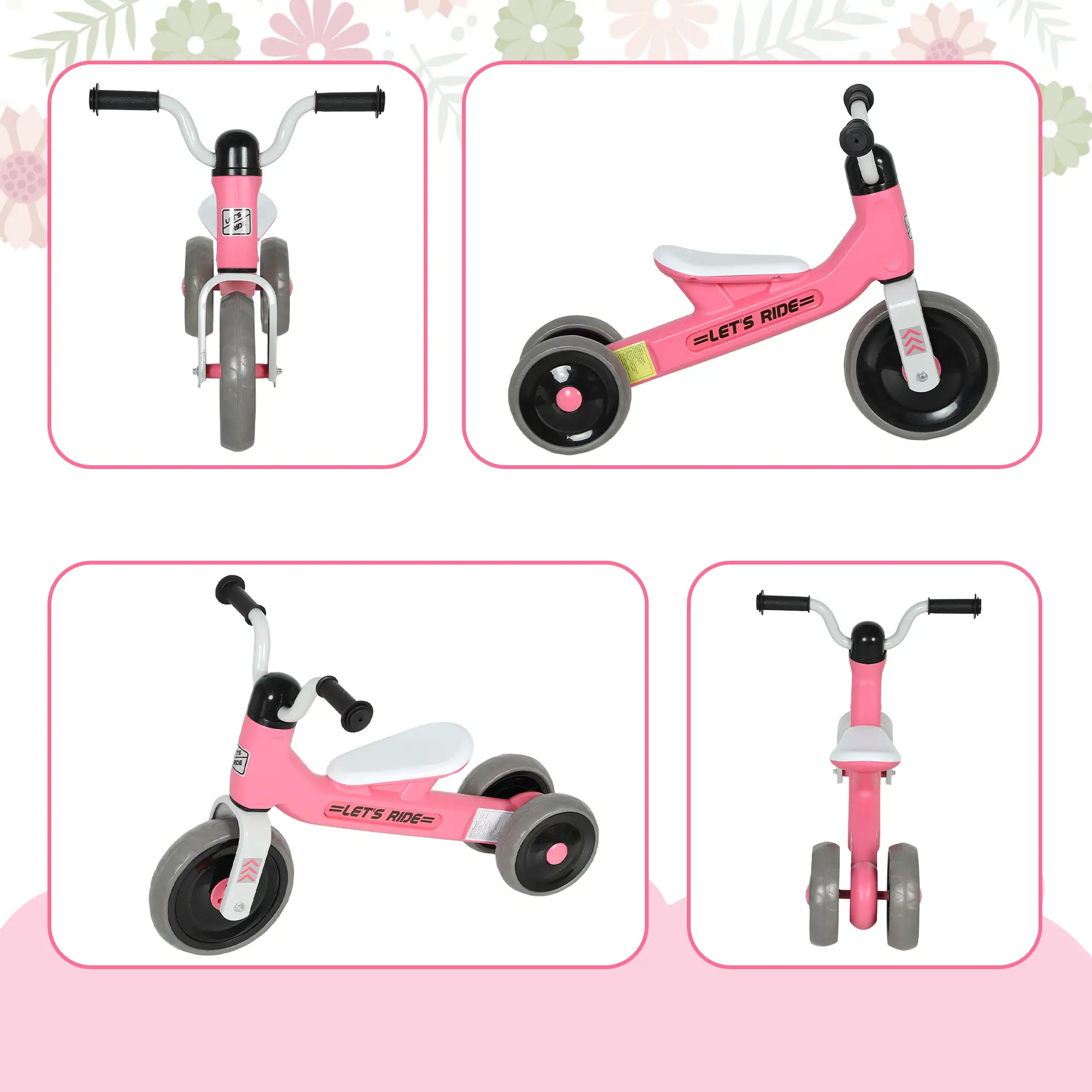 Toddler Balance Bike, 12-36 Months, No Pedal, 3 Silence Wheels, Green - Image 10