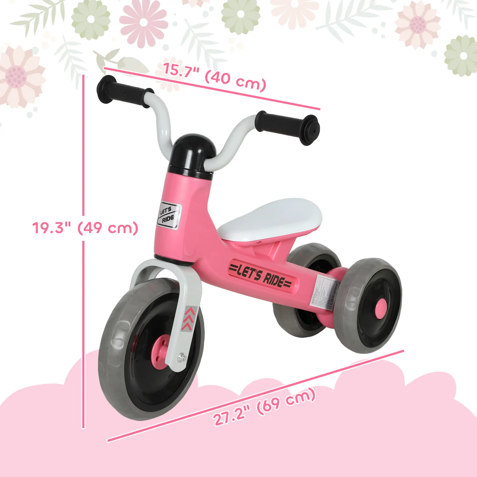 Toddler Balance Bike, 12-36 Months, No Pedal, 3 Silence Wheels, Green - Image 3