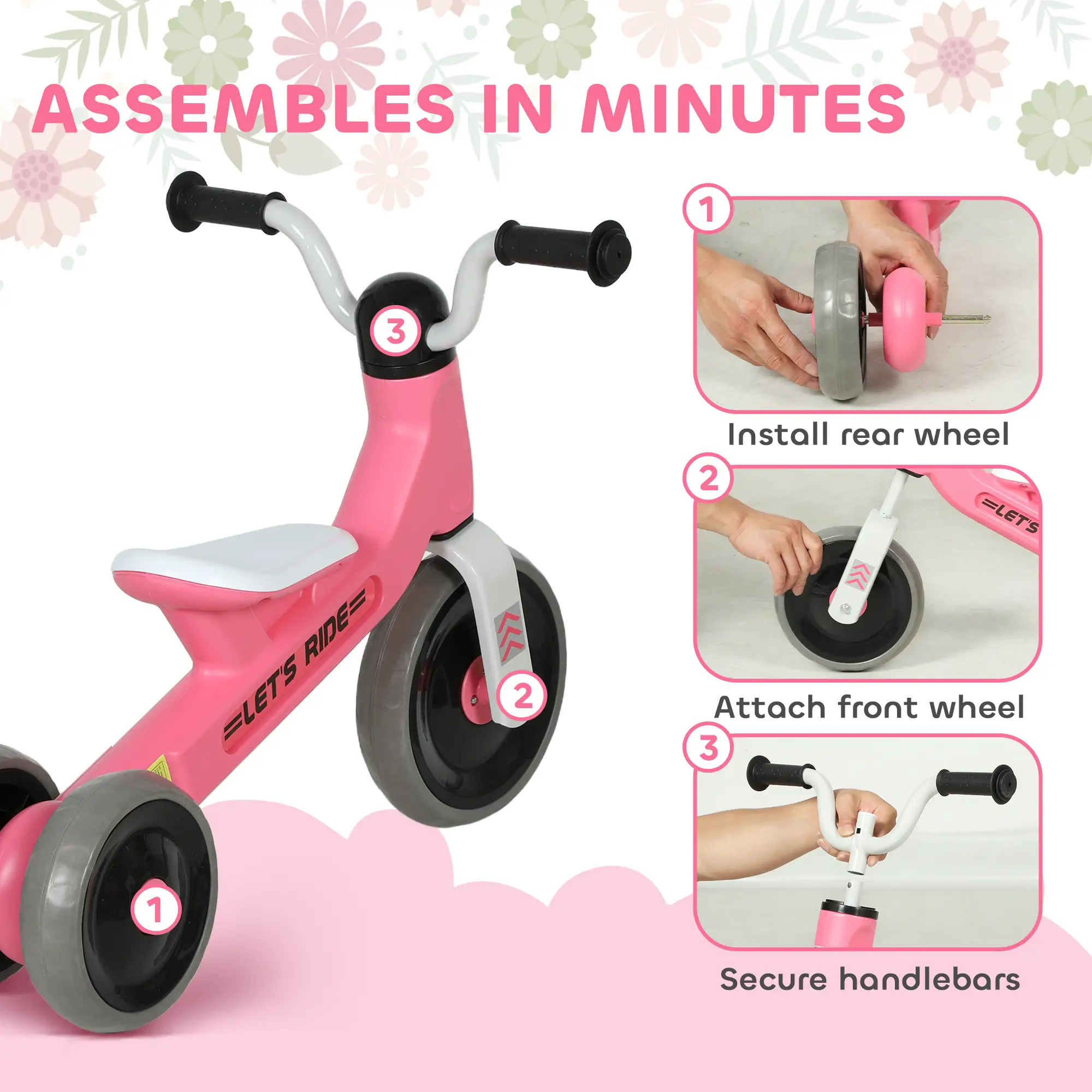 Toddler Balance Bike, 12-36 Months, No Pedal, 3 Silence Wheels, Green - Image 9