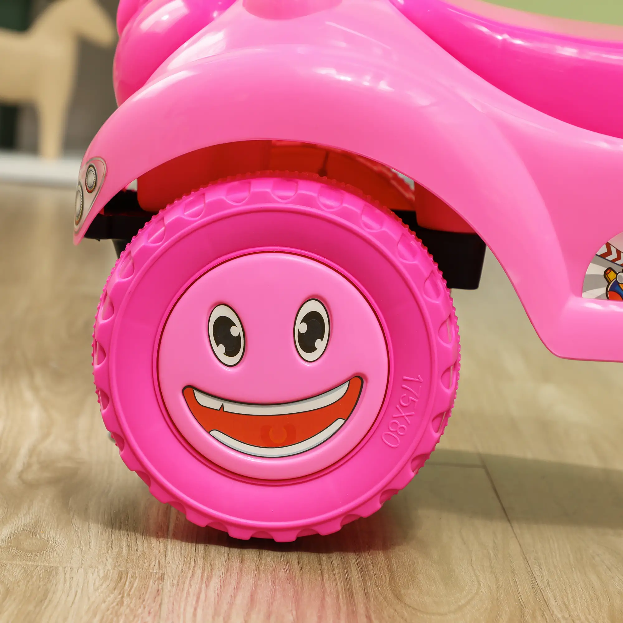 Toddler Push Car with Horn, Light, Music, Pink - Image 10