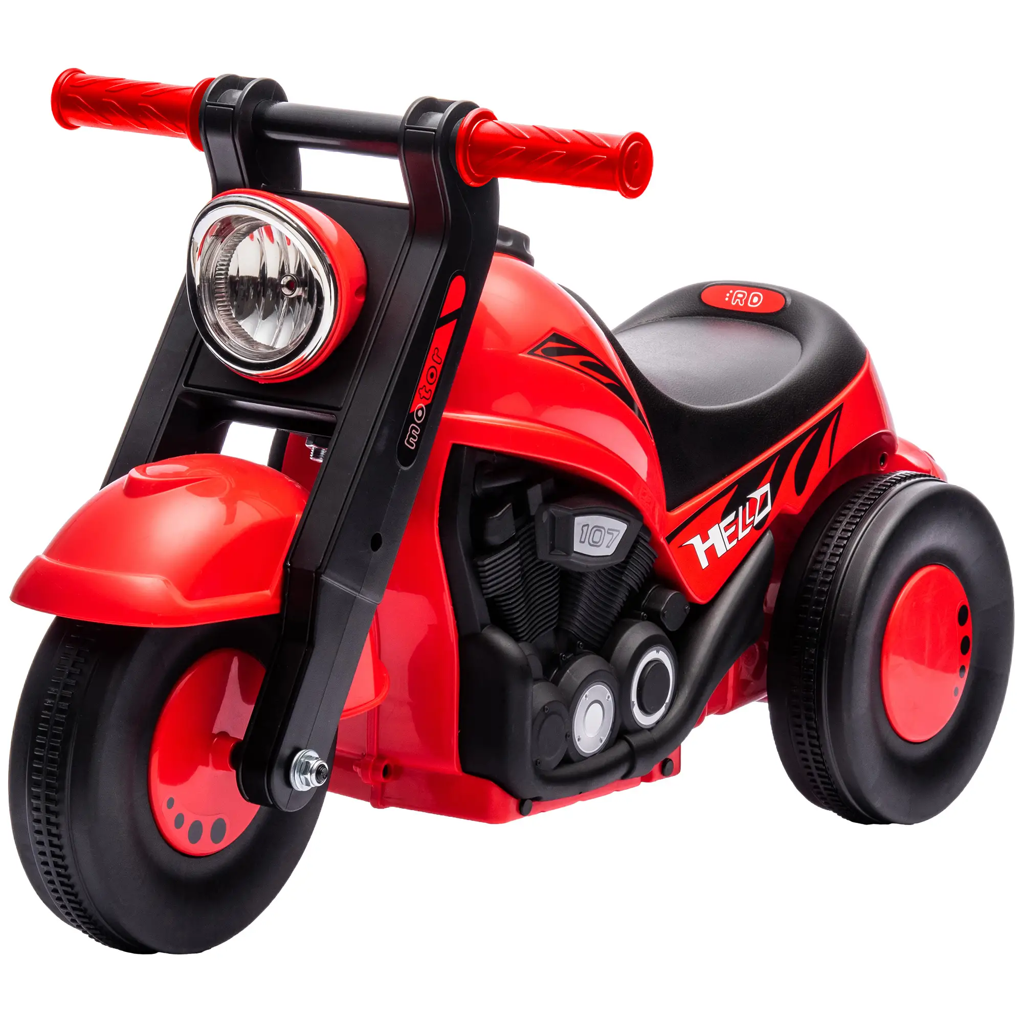 Toddler Ride On Toy, Sliding Car With Music, Bubble, 2-5 Years, Red