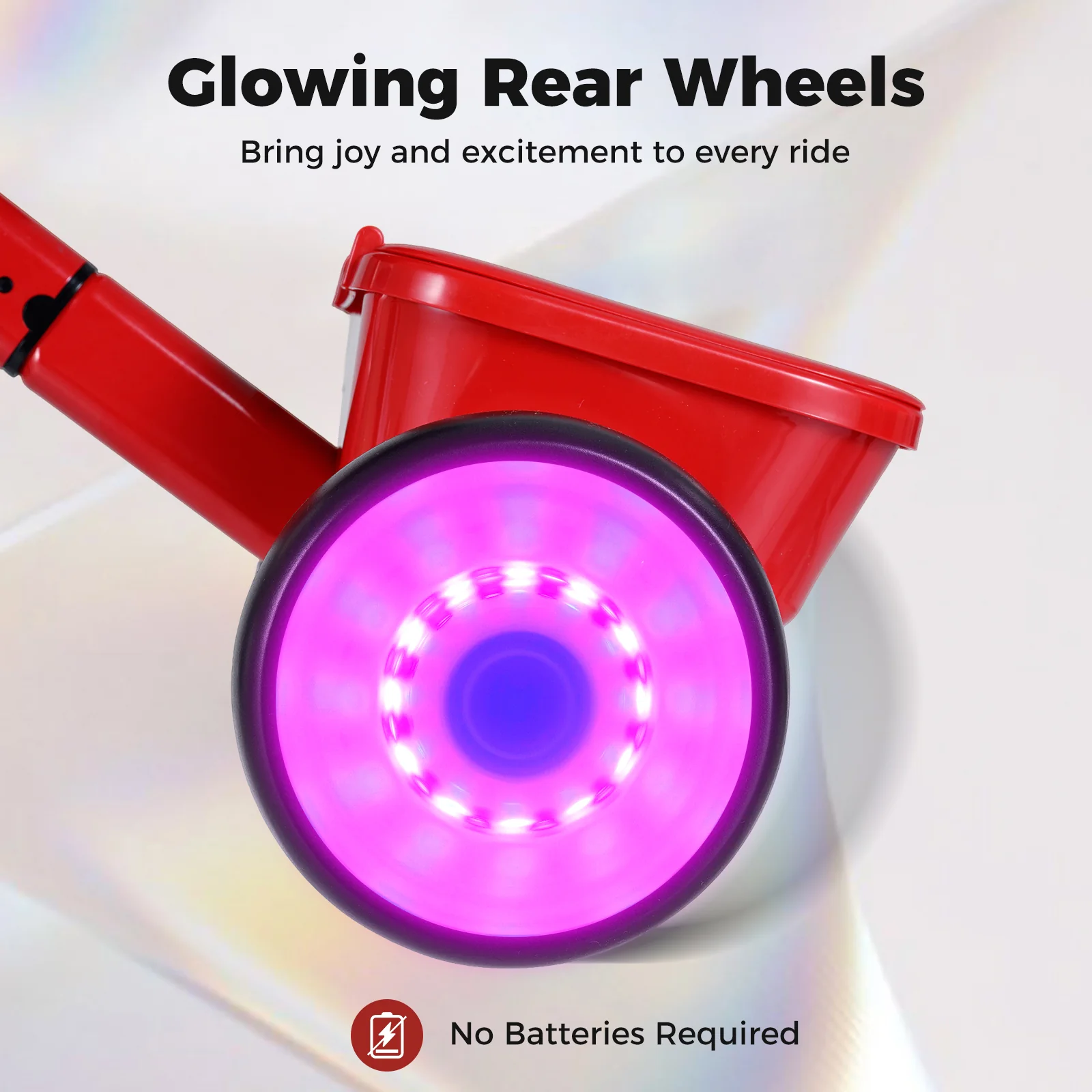 Toddler Tricycle with Glowing Wheels and 4-Level Adjustable Seat - Image 9