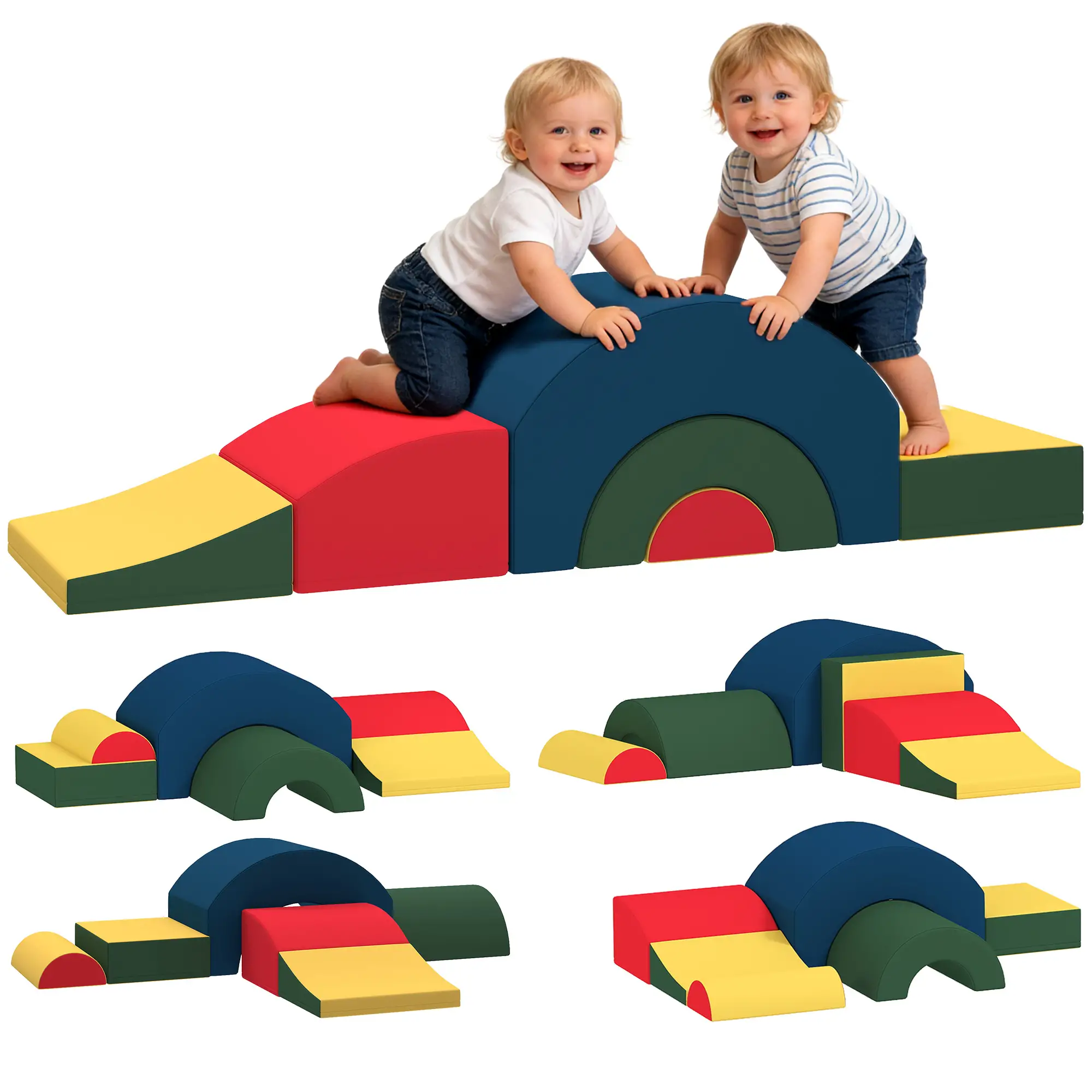 Toddlers Climbing Toys, 5-Piece Foam Blocks, Soft Play Set - Image 11
