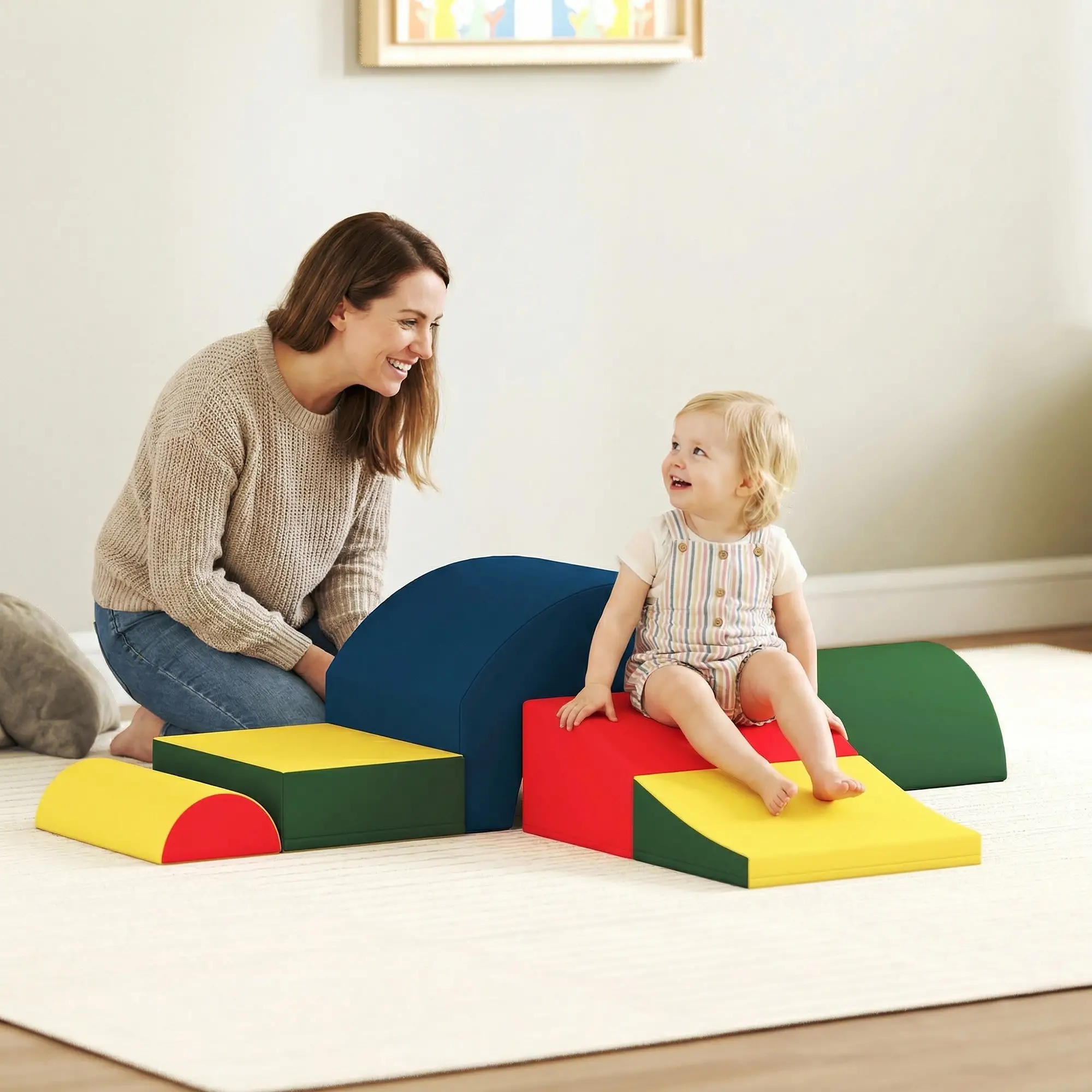 Toddlers Climbing Toys, 5-Piece Foam Blocks, Soft Play Set - Image 8
