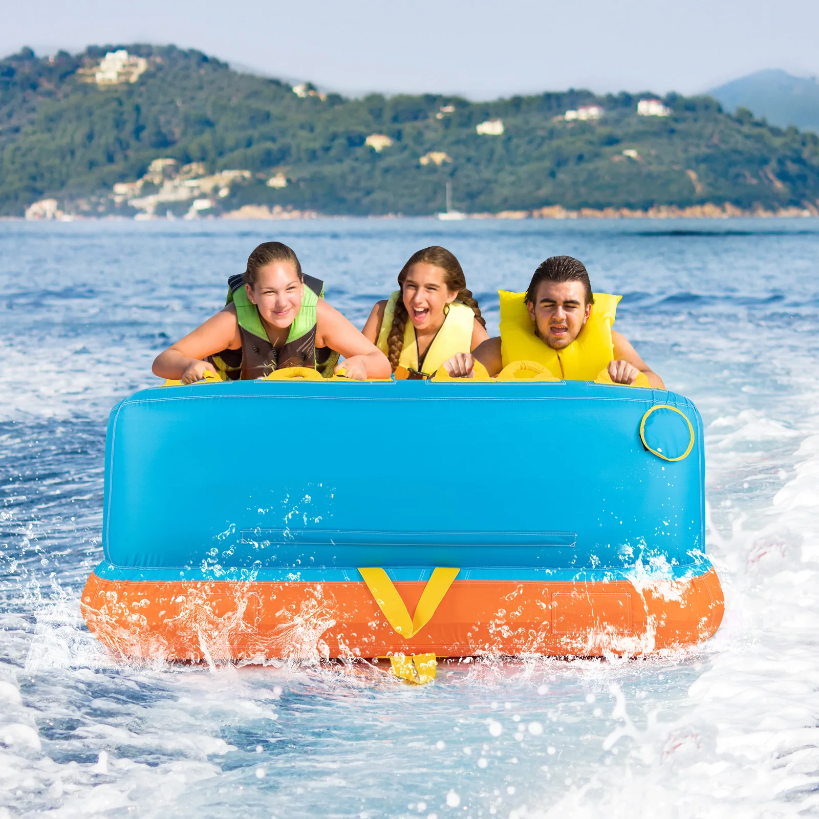 Towable Tube For Boating, 3 Riders, Blue - Image 2